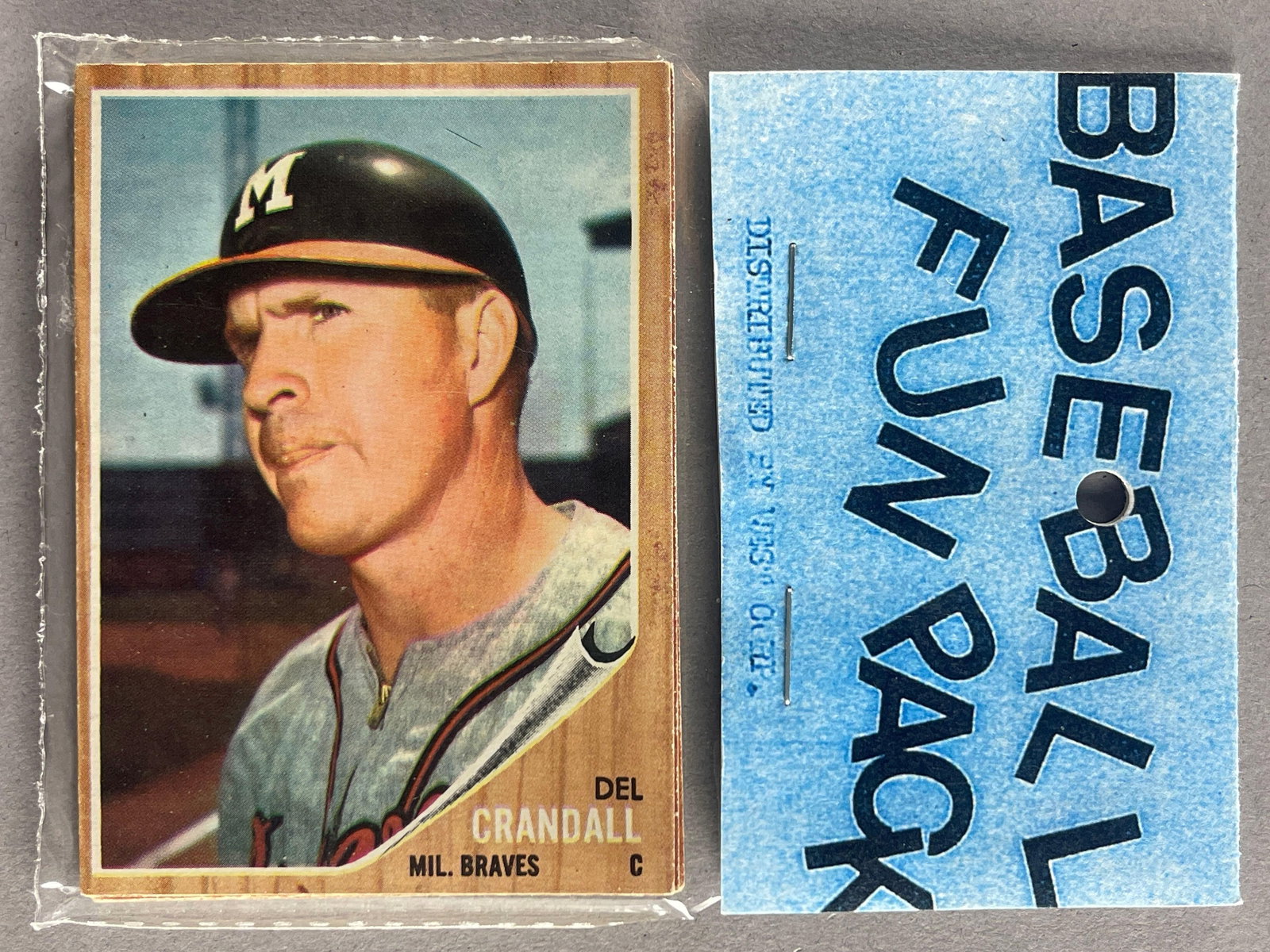 1962 Topps Baseball West Corps Cello Fun Pack: 10 - Cards per pack, West Corps. was a repacking company in the 1970s