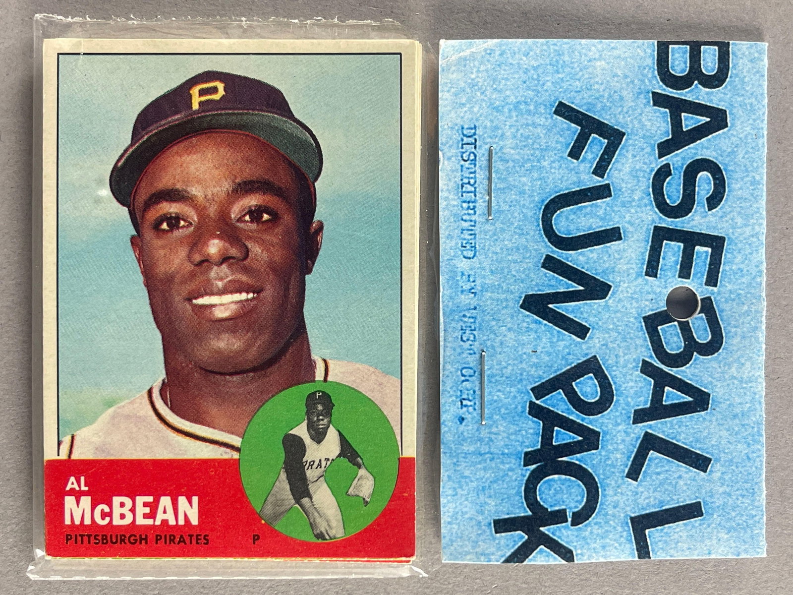 1963 Topps Baseball West Corps Cello Fun Pack: 10 - Cards per pack, West Corps. was a repacking company in the 1970s