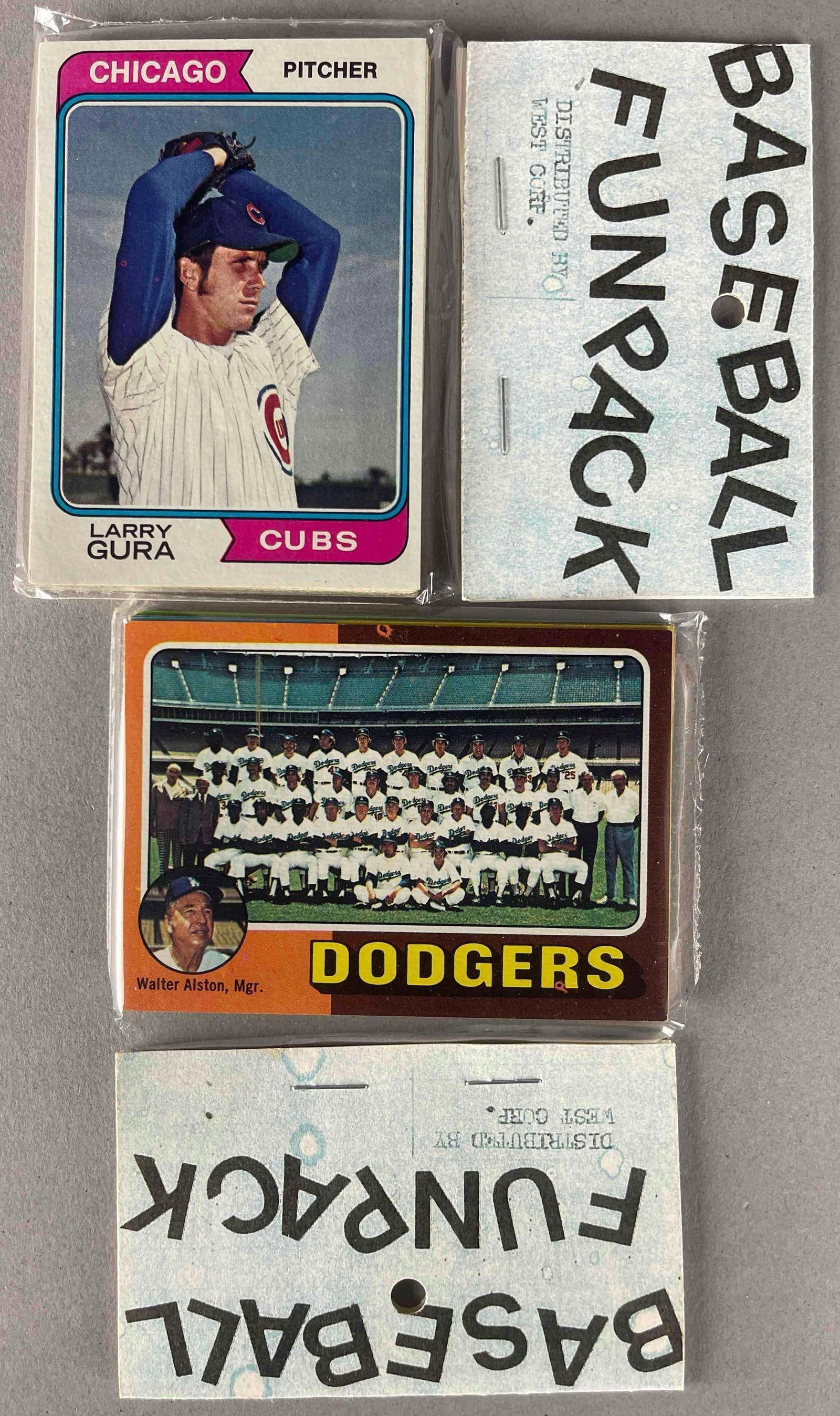 2 - 1974 and 75 Topps Baseball West Corps Cello Fun Pack (1 of 2)