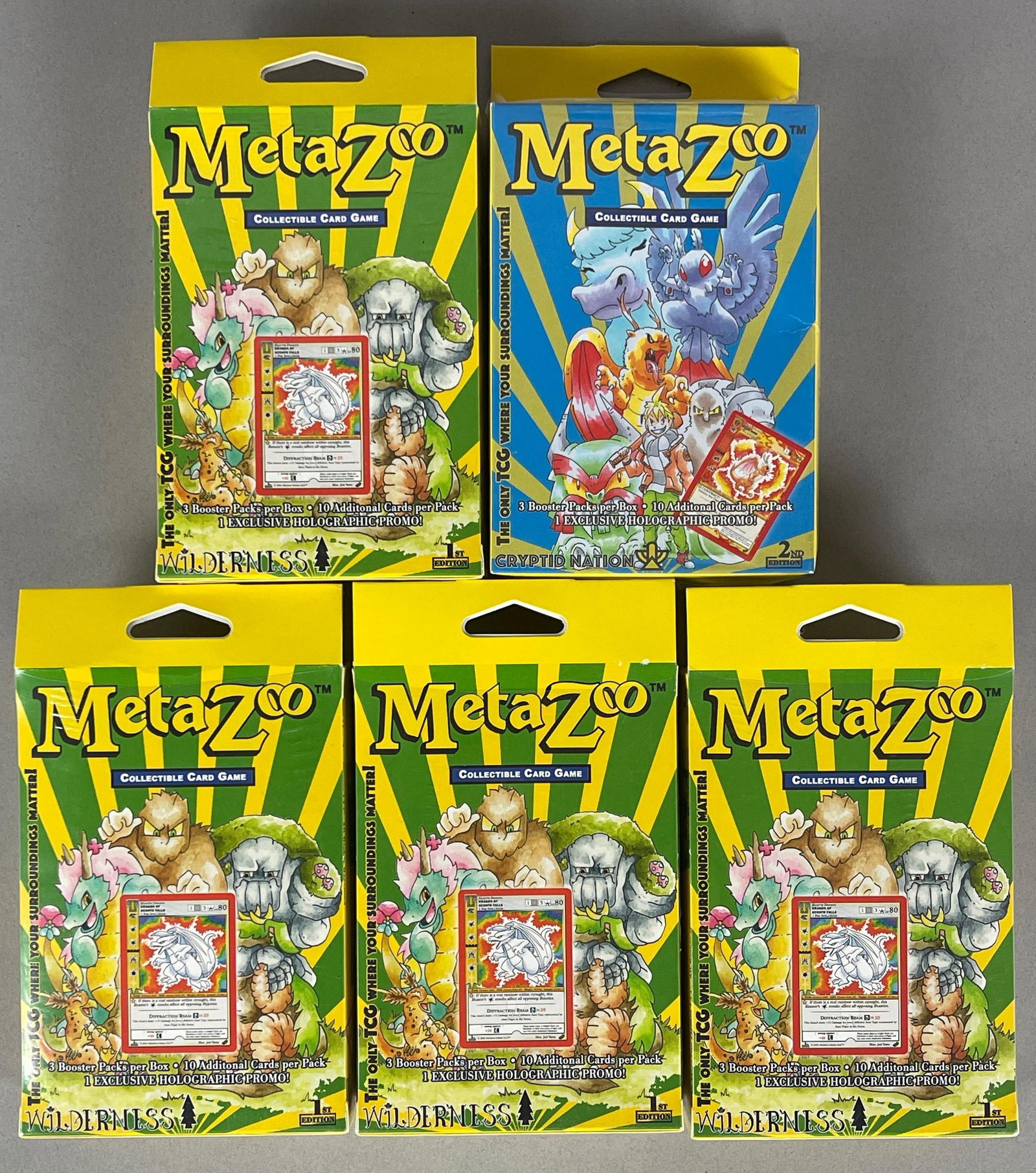 5 - 2022 MetaZoo Hanger Boxes: 4 - Wilderness 1 edition, 1 Cryptid Nation