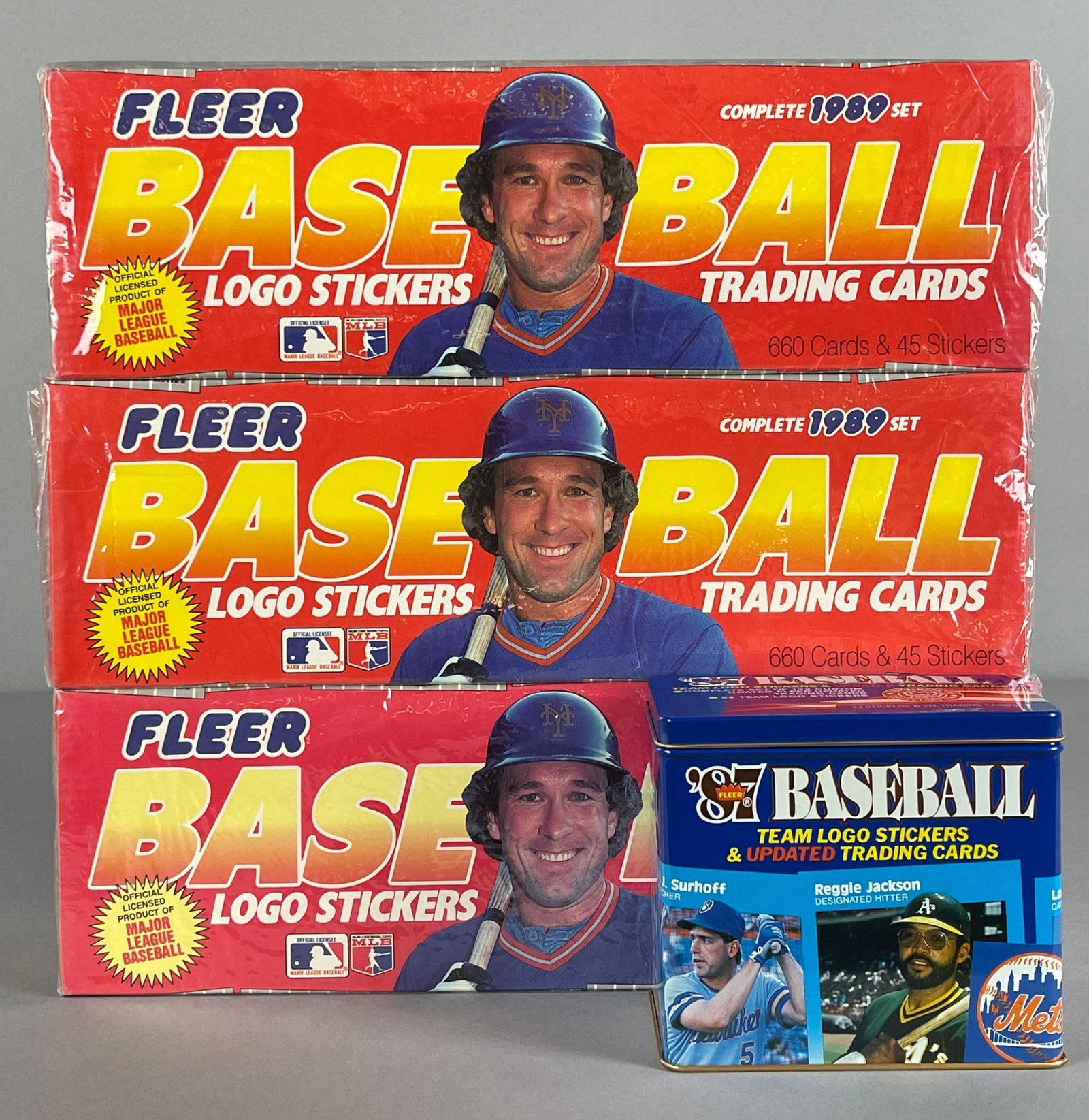 3 - 1989 Fleer Baseball Factory Sealed Sets + 1987 Fleer Update Glossy Set: 3 - 1989 Fleer Baseball Factory Sealed Sets + 1987 Fleer Update Glossy Set