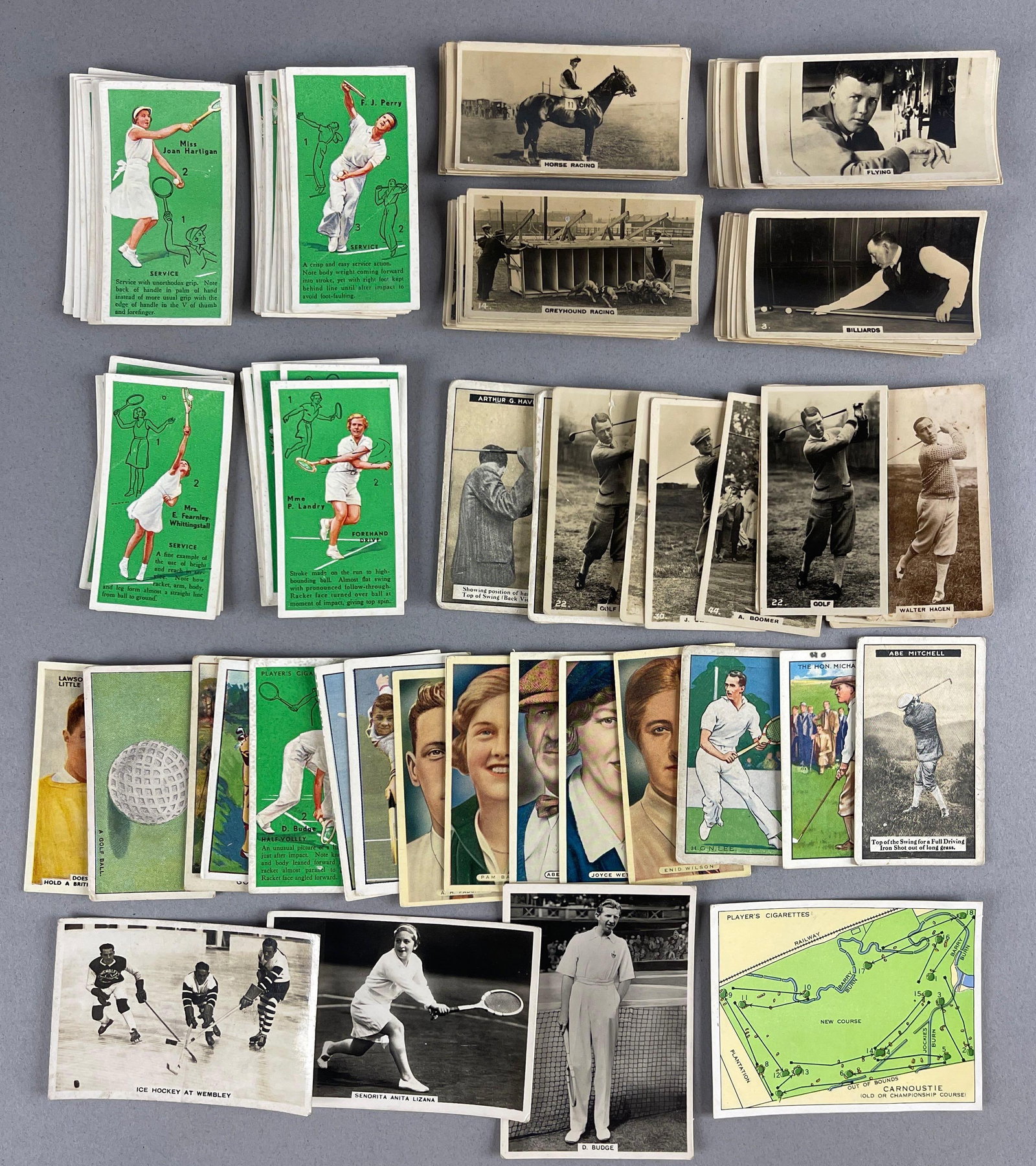 130+ 1920s - 30s Hockey, Golf, Tennis, and Other Sports Tobacco Cards (1 of 3)