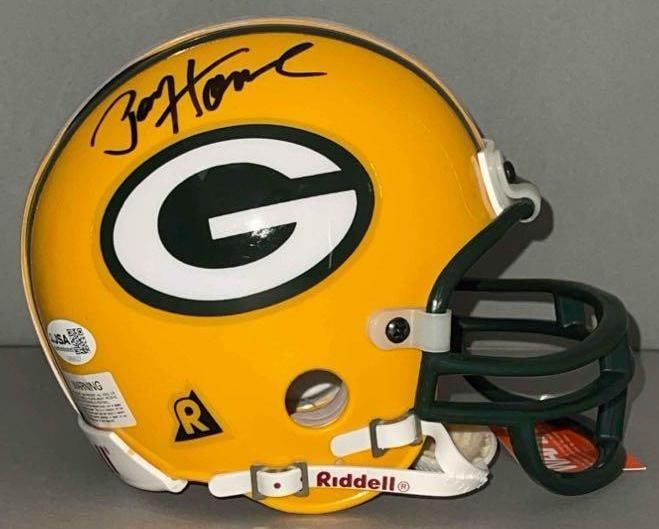 Paul Hornung and Jim Taylor Signed Green Bay Packers Mini Helmet wth JSA COA: Autographed Paul Hornung, Jim Taylor, with JSA COA