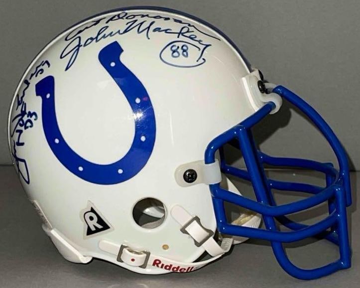 Multi-Signed Baltimore Colts HOFs Mini Helmet with JSA COA (1 of 5)