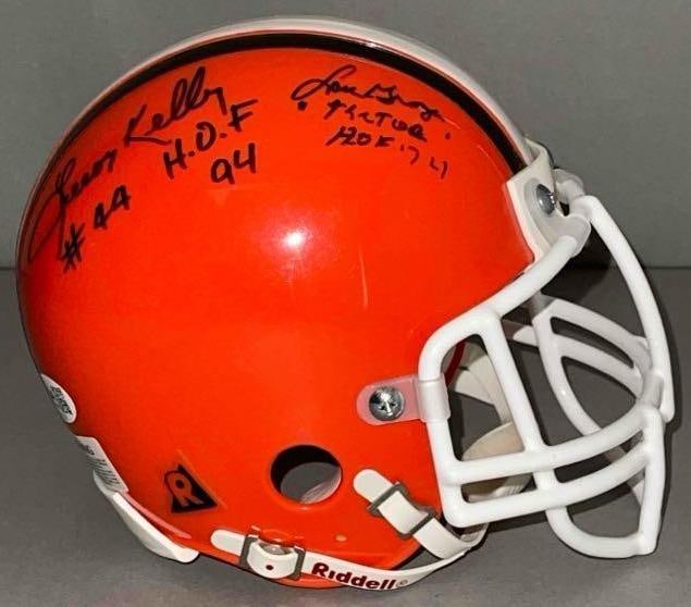Muti-Signed Cleveland Browns HOFs Mini Helmet with JSA COA (1 of 5)