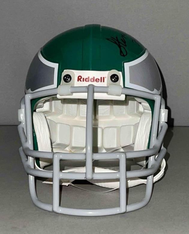 Steve Van Buren Signed Philadelphia Eagles Mini Helmet - 4
