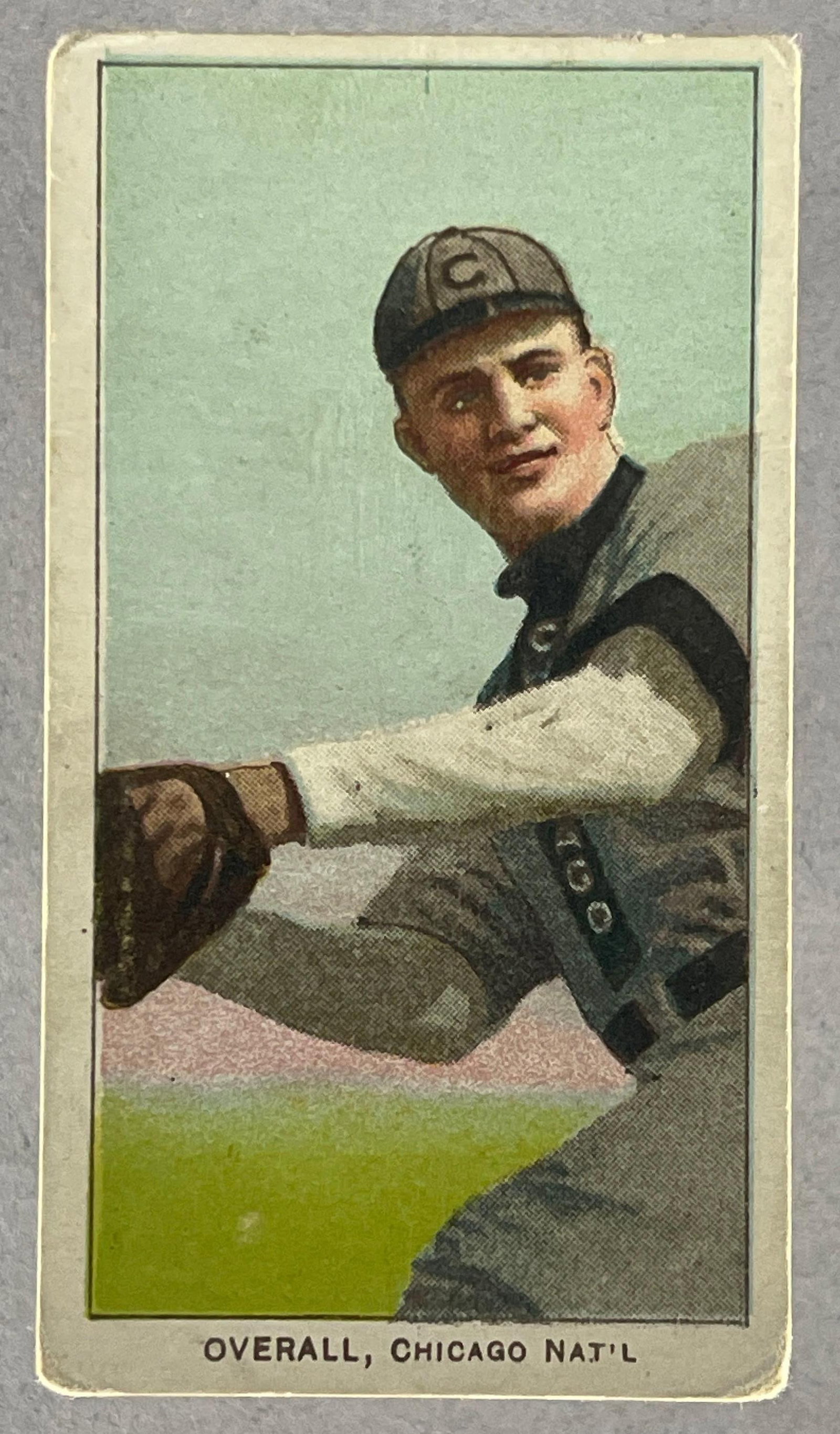 1909 - 11 T206 Orval Overall Hand Waist Level Sweet Caporal 350 - 460/30: 1909 - 11 T206 Orval Overall Hand Waist Level Sweet Caporal 350 - 460/30, VG, Chicago Cubs