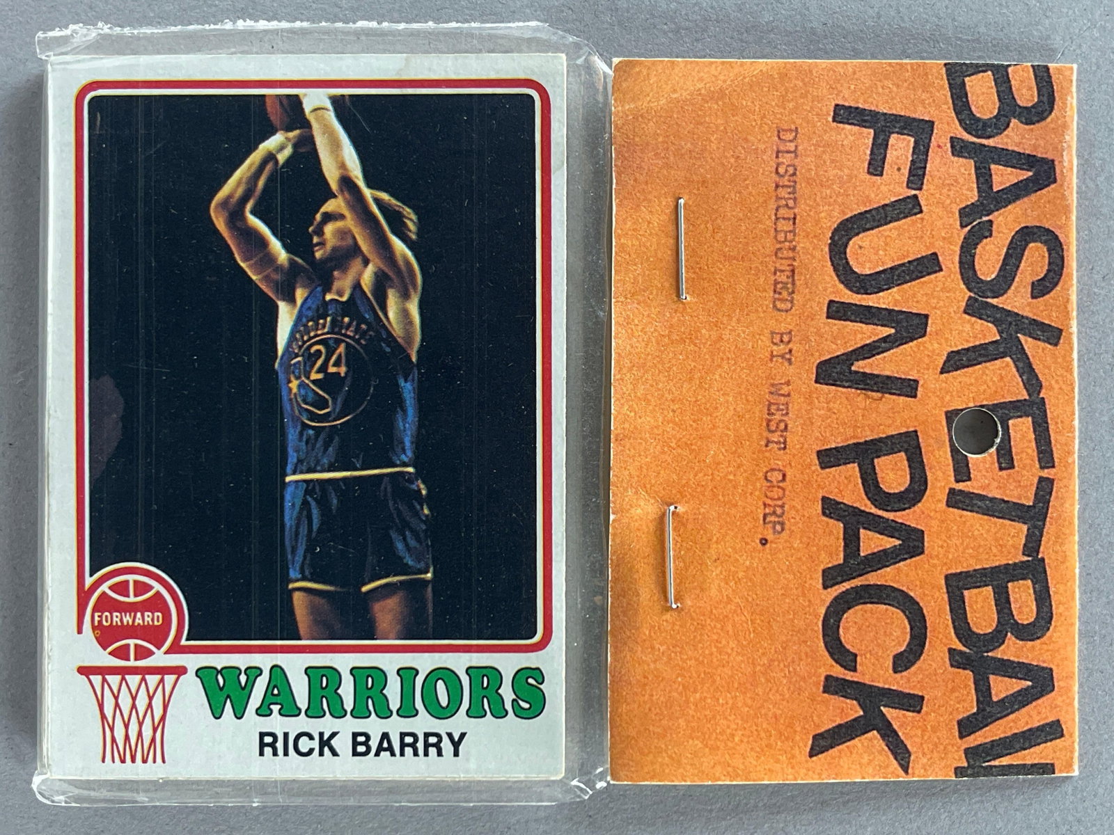 1973 - 74 Topps Basketball West Corps Cell Fun Pack with Barry on Front: 10 - Crads per pack, West corps was a repacking company in the 1970s