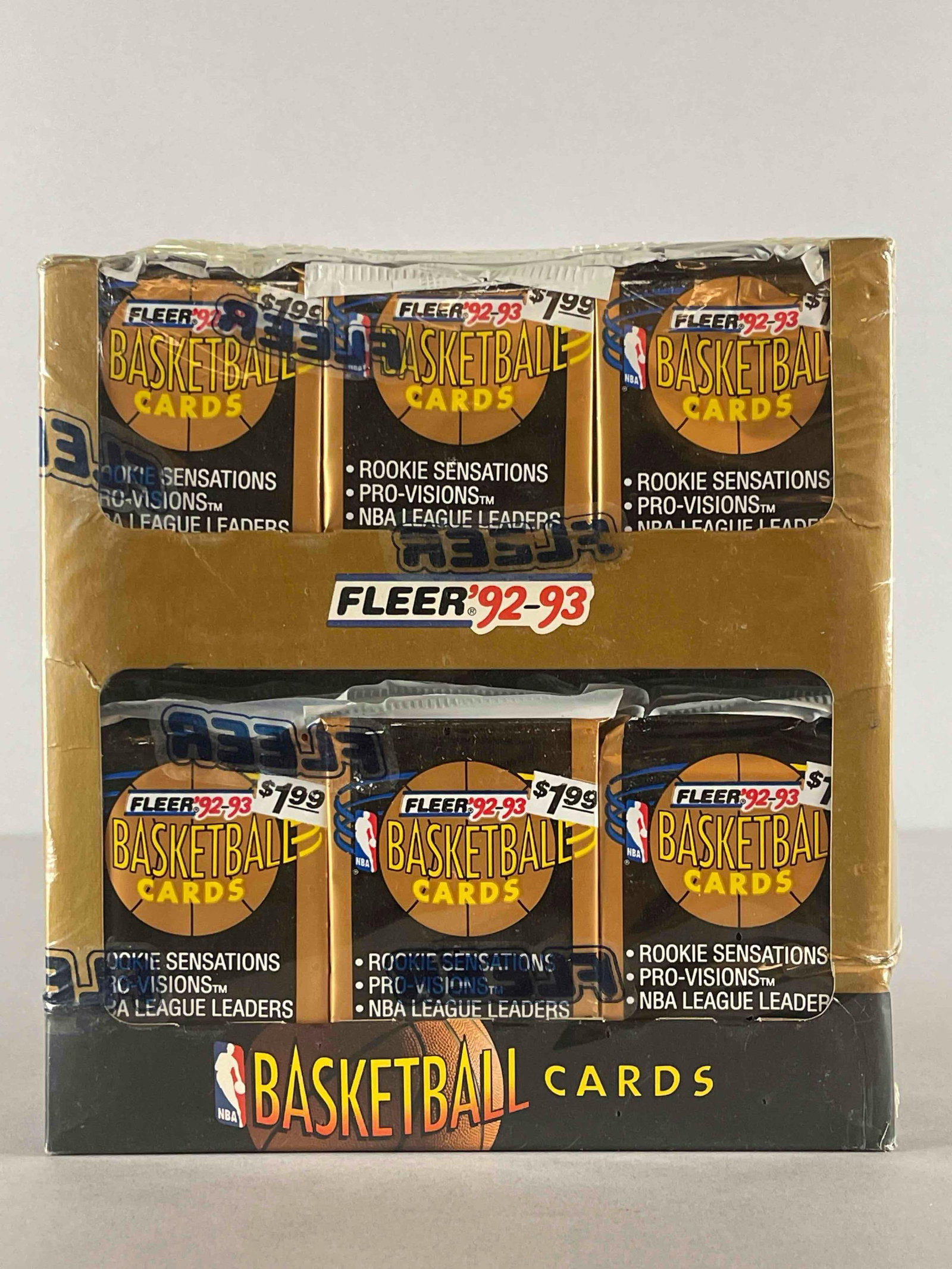 1992 - 93 Fleer Basketball Series 1 Factory Sealed Cello Jumbo Box (1 of 2)