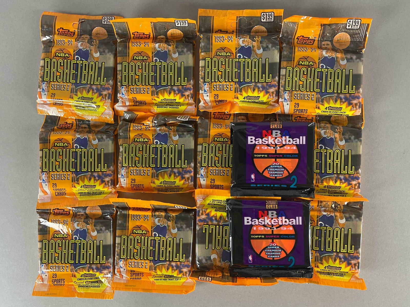 14 - 1993 - 94 Topps Basketball Series 2 Jumbo Packs (1 of 2)