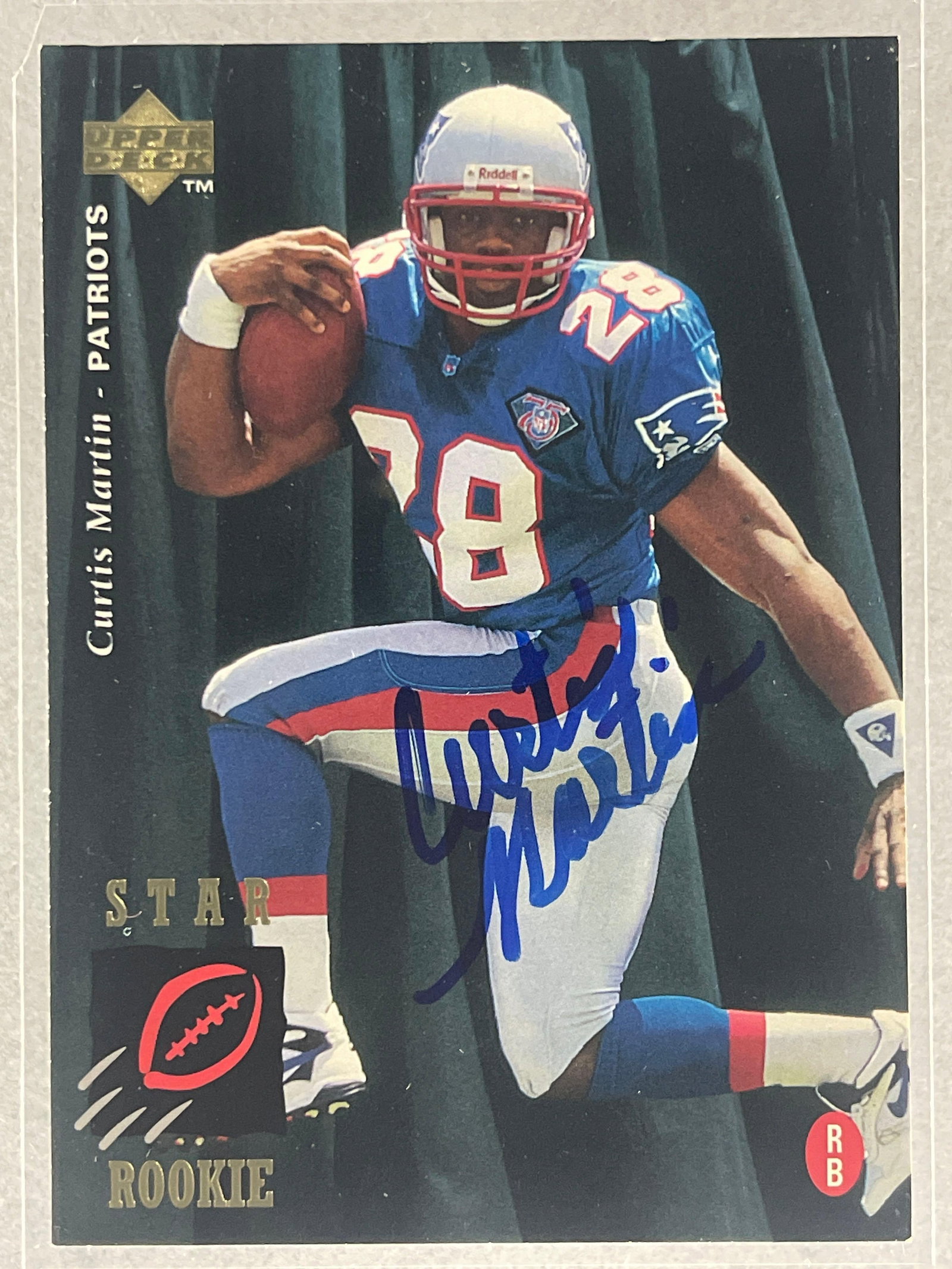 1995 Upper Deck Curtis Martin Signed Rookie Card with JSA COA (1 of 3)