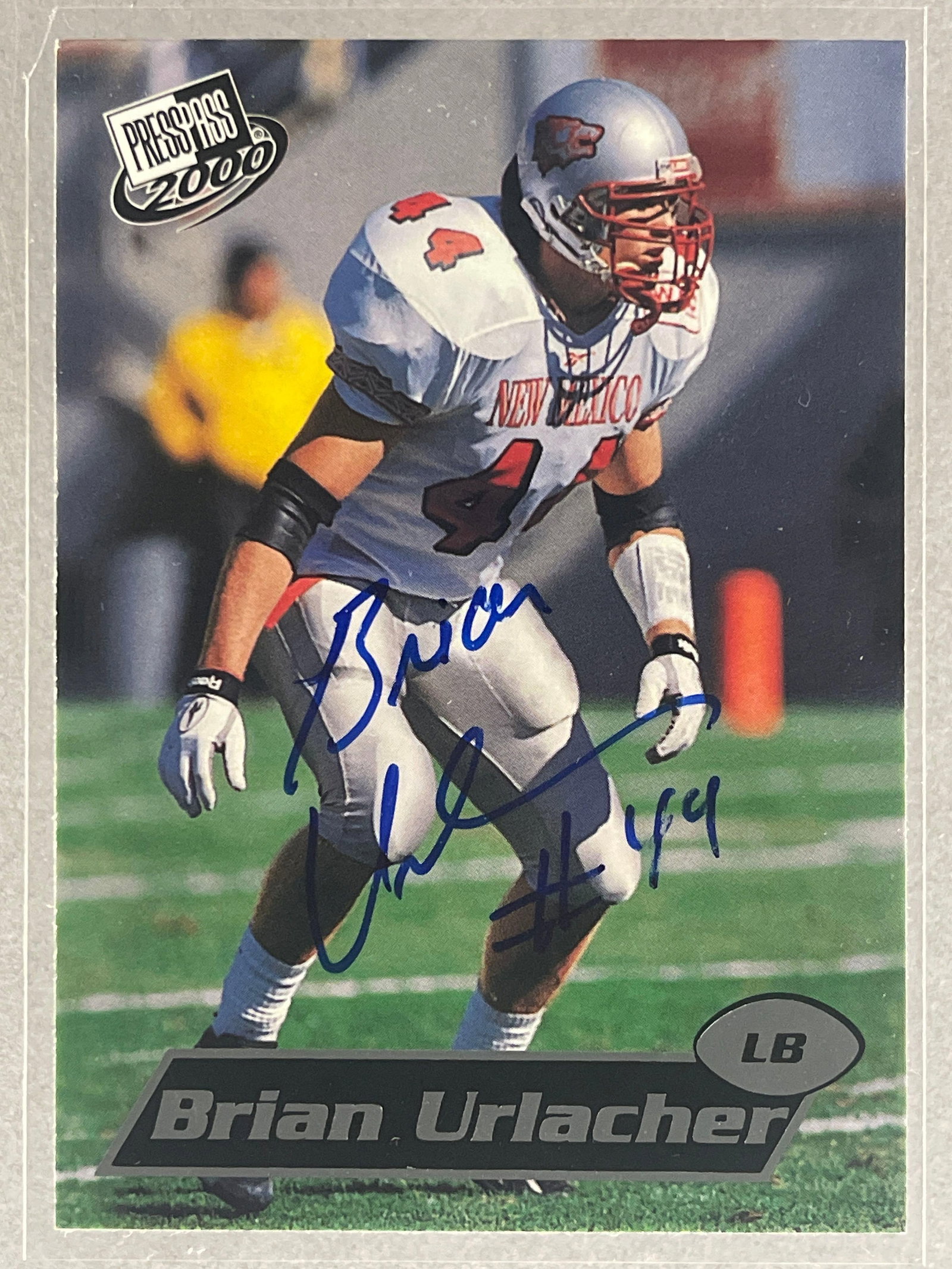 2000 Press Pass Brian Urlacher Signed Card with JSA COA (1 of 3)