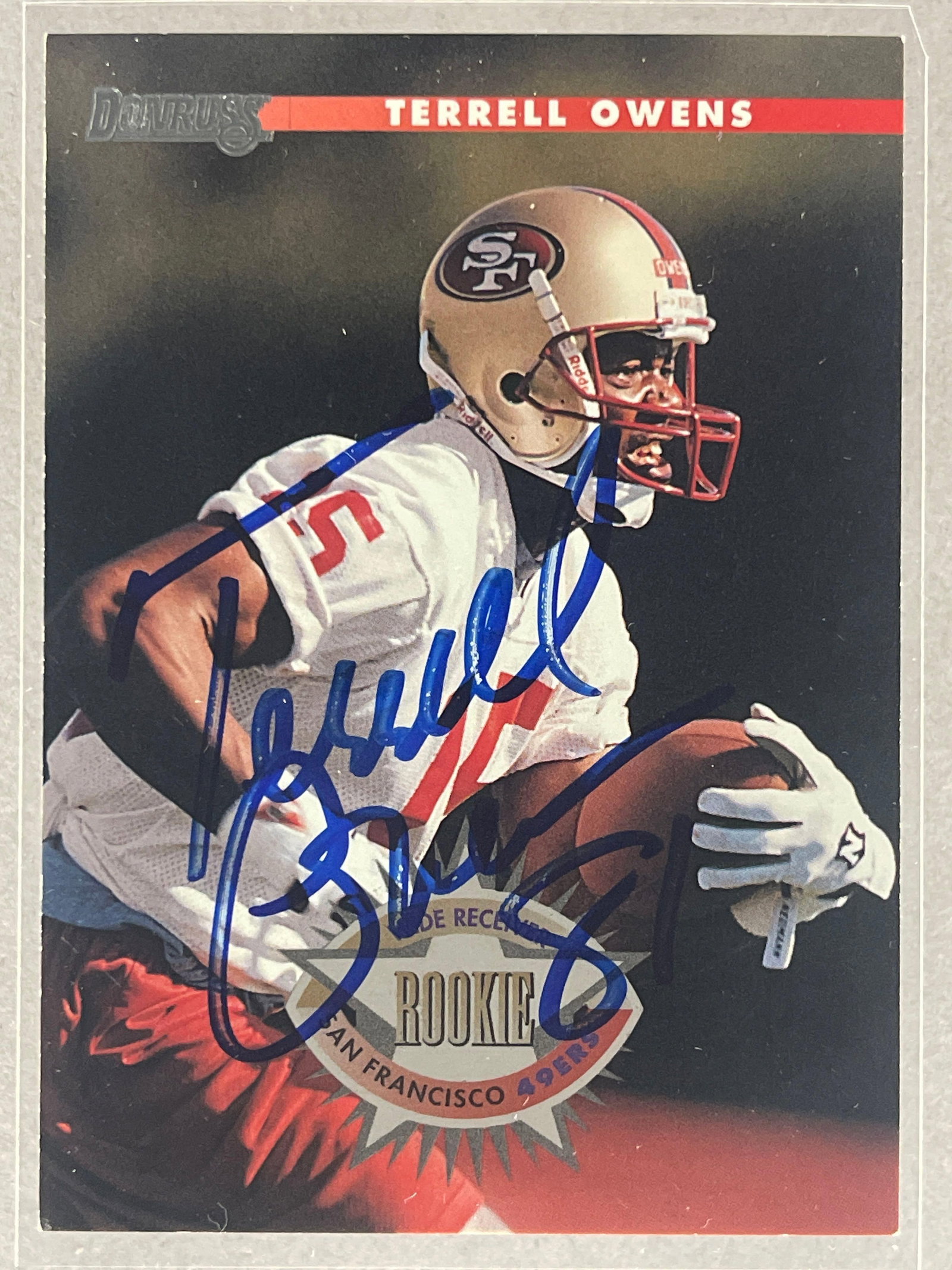 1996 Donruss Terrell Owens Signed Rookie card with JSA COA: 1996 Donruss Terrell Owens Signed Rookie card with JSA COA