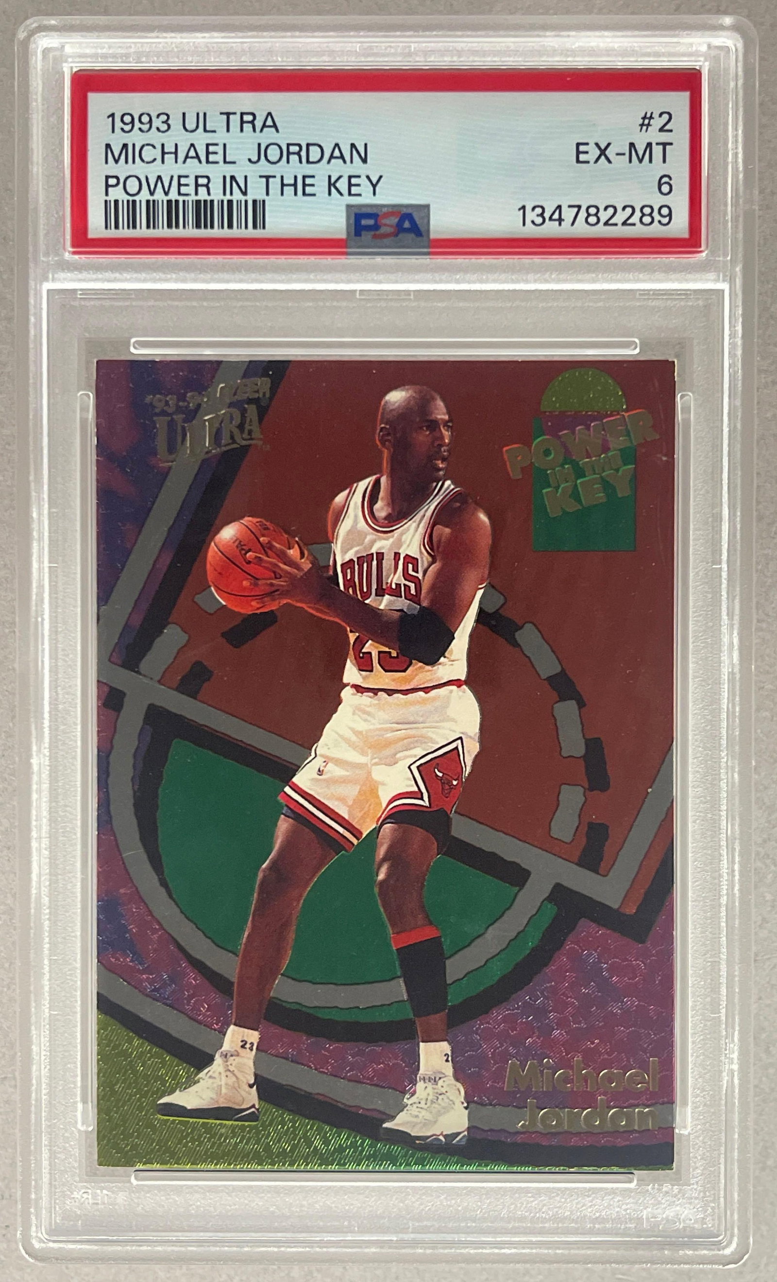 1993 Fleer Ultra Michael Jordan Power in The Key #2 PSA 6 (1 of 2)