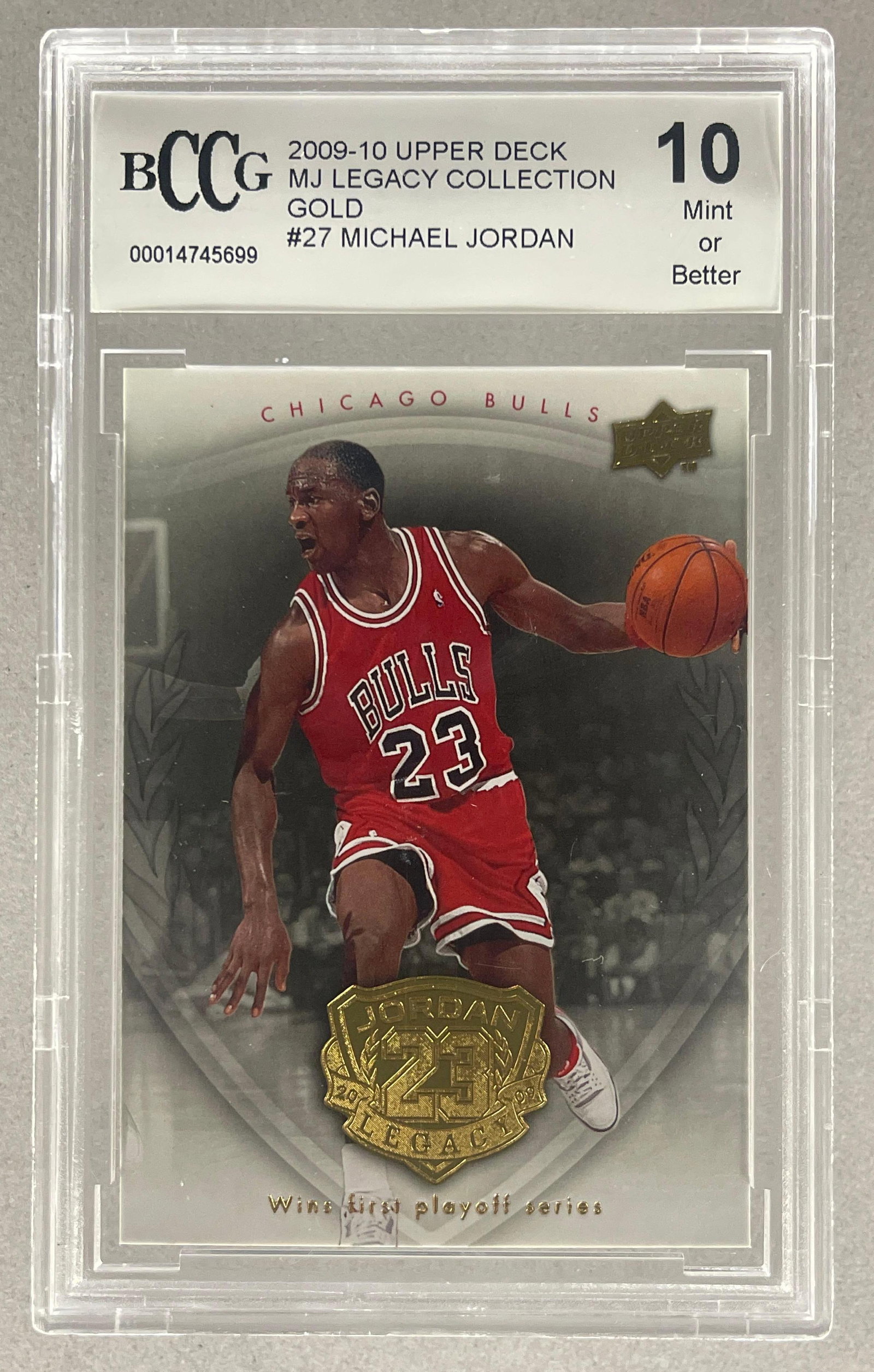 2009 - 10 Upper Deck MJ Legacy Collection Michael Jordan #27 BCCG 10 (1 of 2)