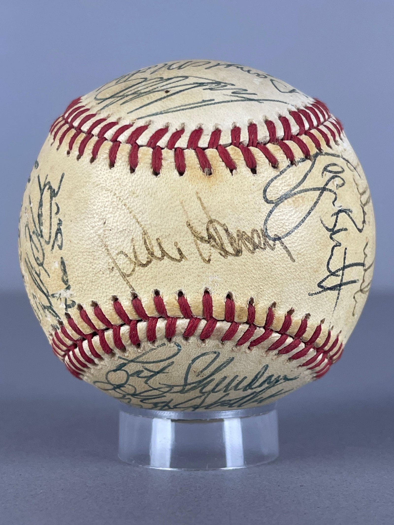 1984 Kansas City Royals Team Signed Ball with 24 Autos (1 of 7)
