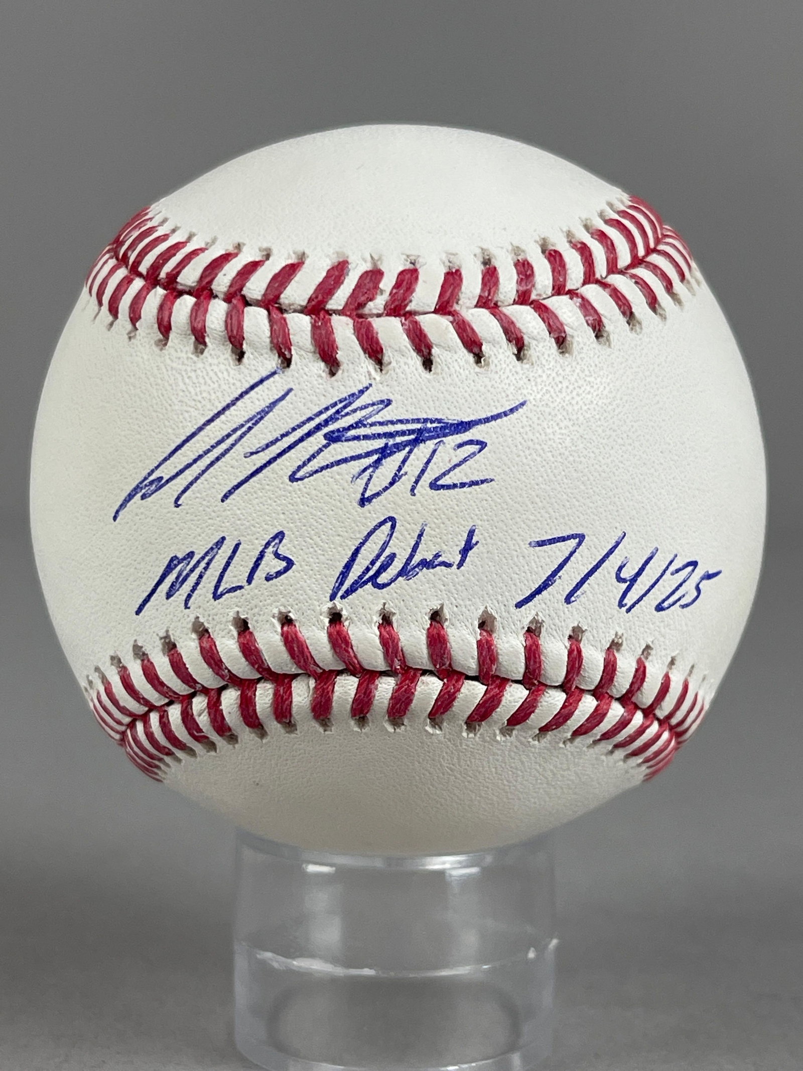 Colson Montgomery Signed Official MLB Baseball with Beckett COA and Inscription: Autographed Colson Montgomery #12 MLB Debut 7/4/25