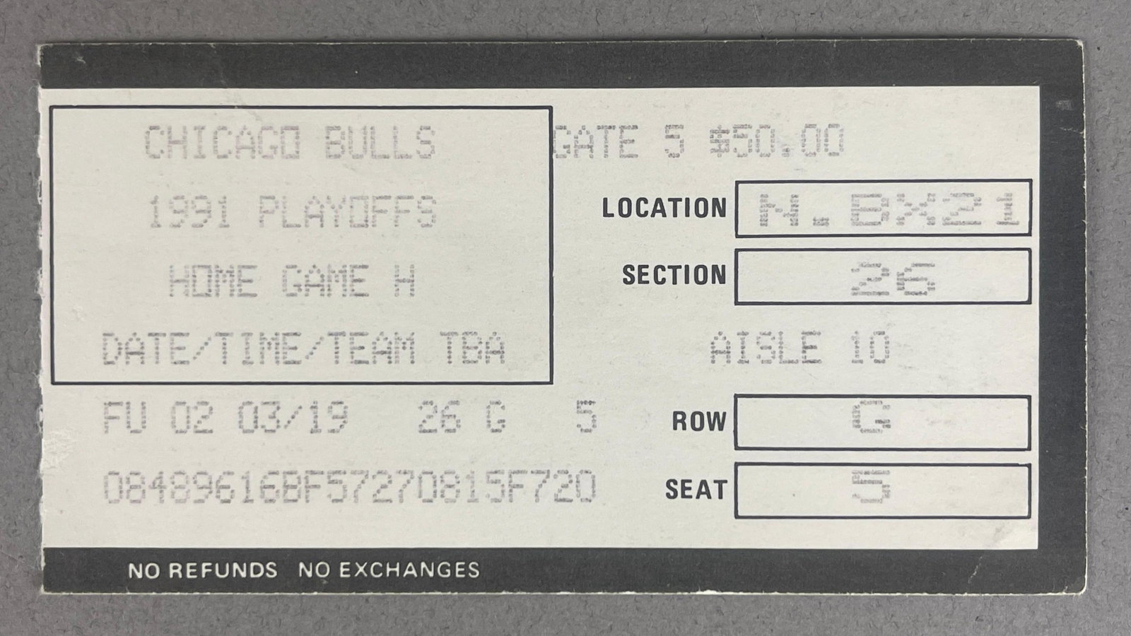 1991 NBA Finals Game 1 Bulls vs Lakers Michael Jordan Finals Debut Ticket (1 of 2)