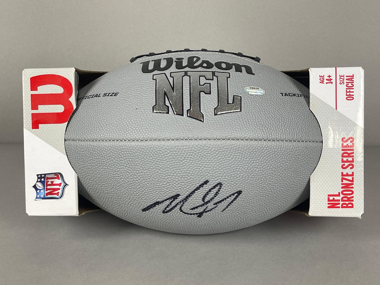Mike Vick Signed Official NFL Bronze Series Wilson Football with Schwartz CoA (1 of 2)