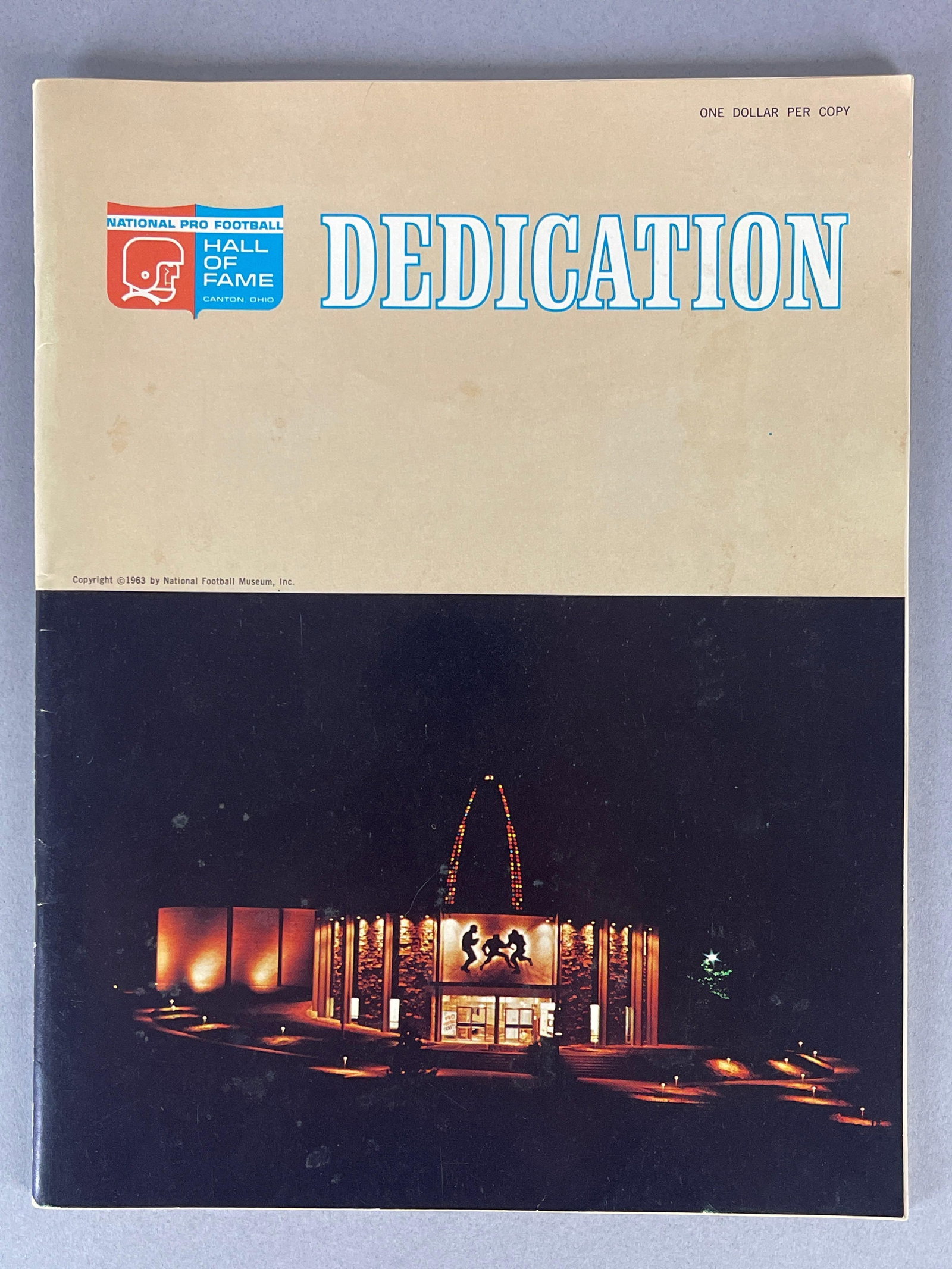 1963 NFL Hall of Fame Dedication Program (1 of 4)