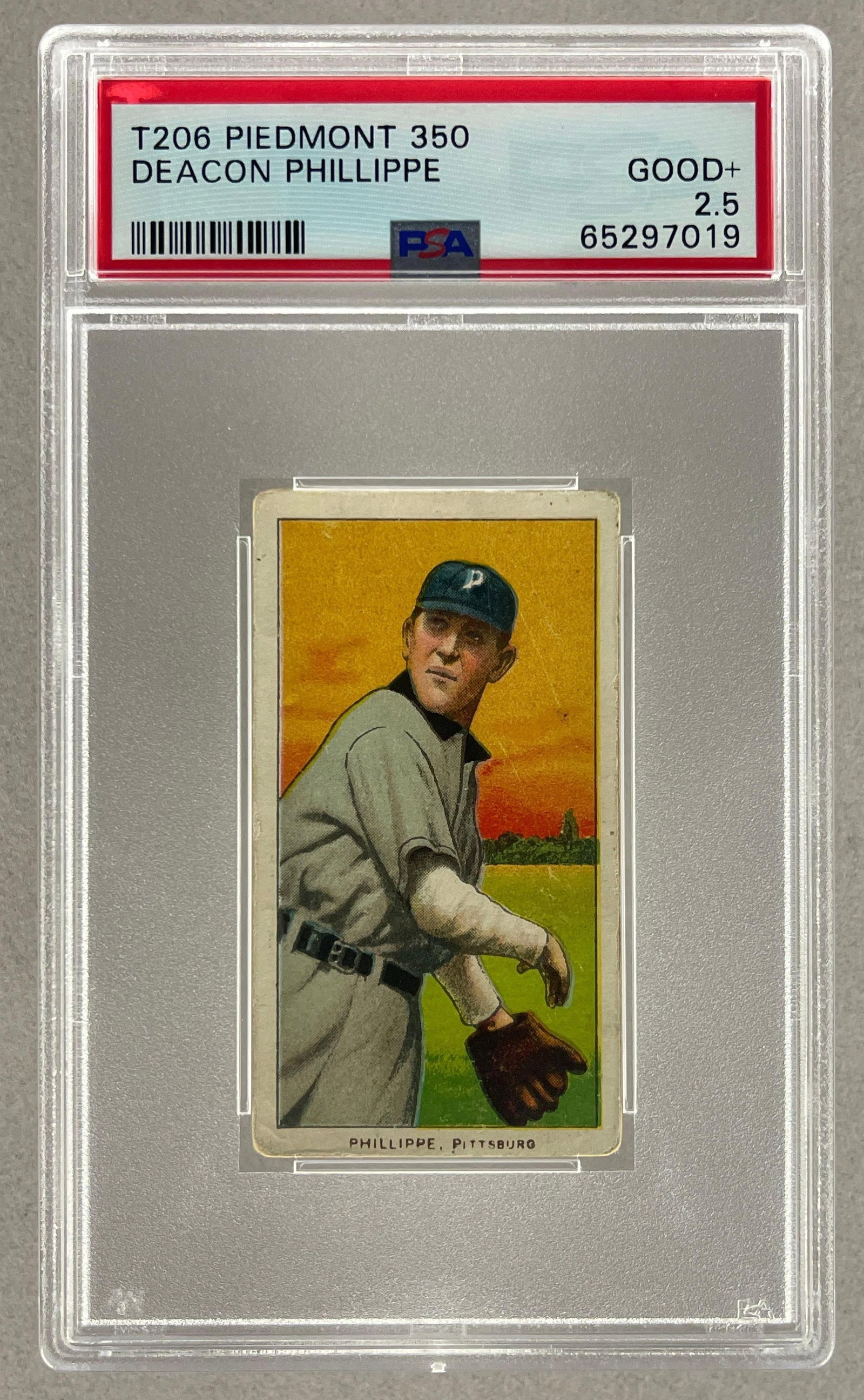 1909 - 11 T206 Piedmont Deacon Phillippe Series 350 PSA 2.5 (1 of 2)