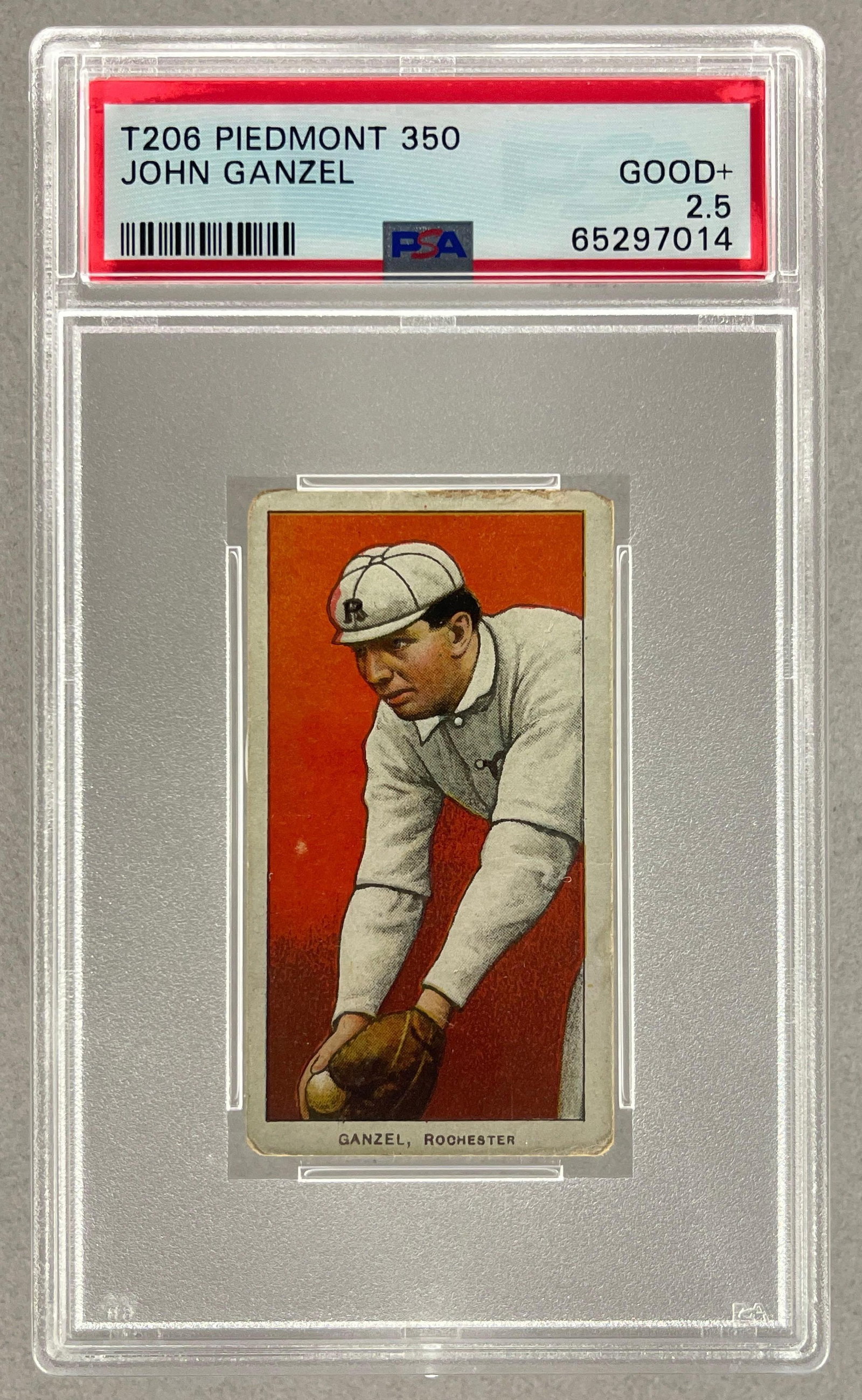 1909 - 11 T206 Piedmont John Ganzel Series 350 PSA 2.5: 1909 - 11 T206 Piedmont John Ganzel Series 350 PSA 2.5
