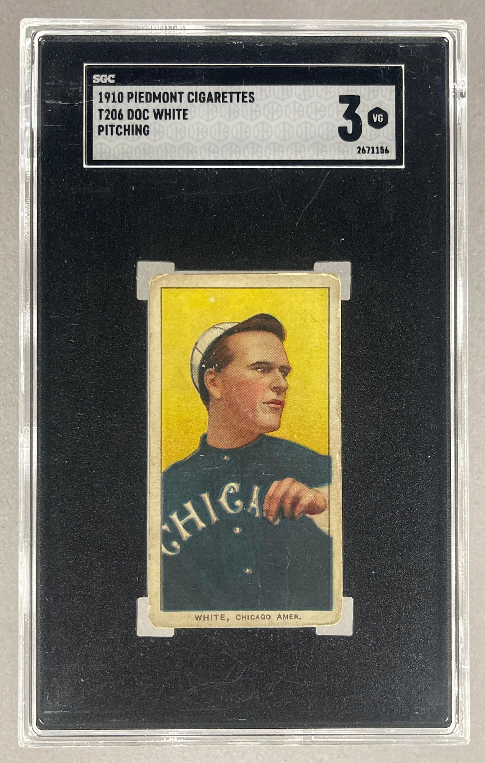 1910 T206 Piedmont Doc White Pitching Series 350 PSA 3 (1 of 2)