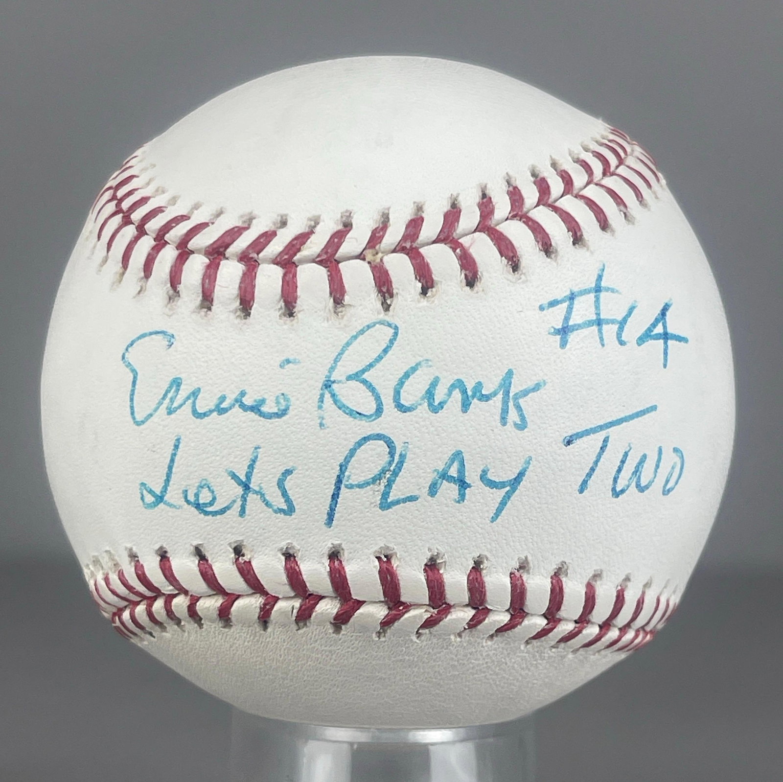 Ernie Banks Signed Official MLB Rawlings Baseball with Inscription and PSA COA (1 of 3)