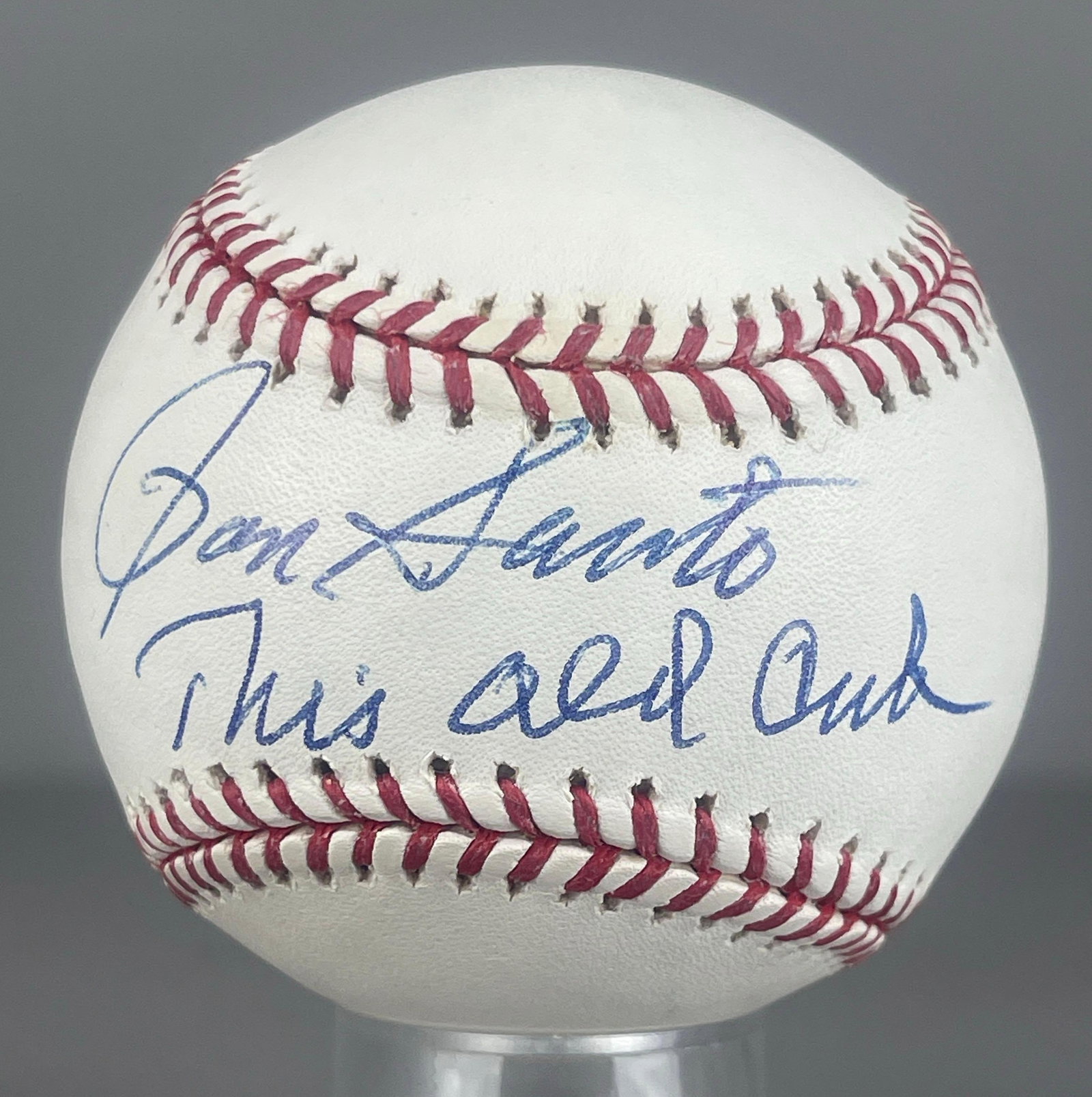 Ron Santo Signed Official MLB Rawlings Baseball with Inscription and JSA COA (1 of 3)