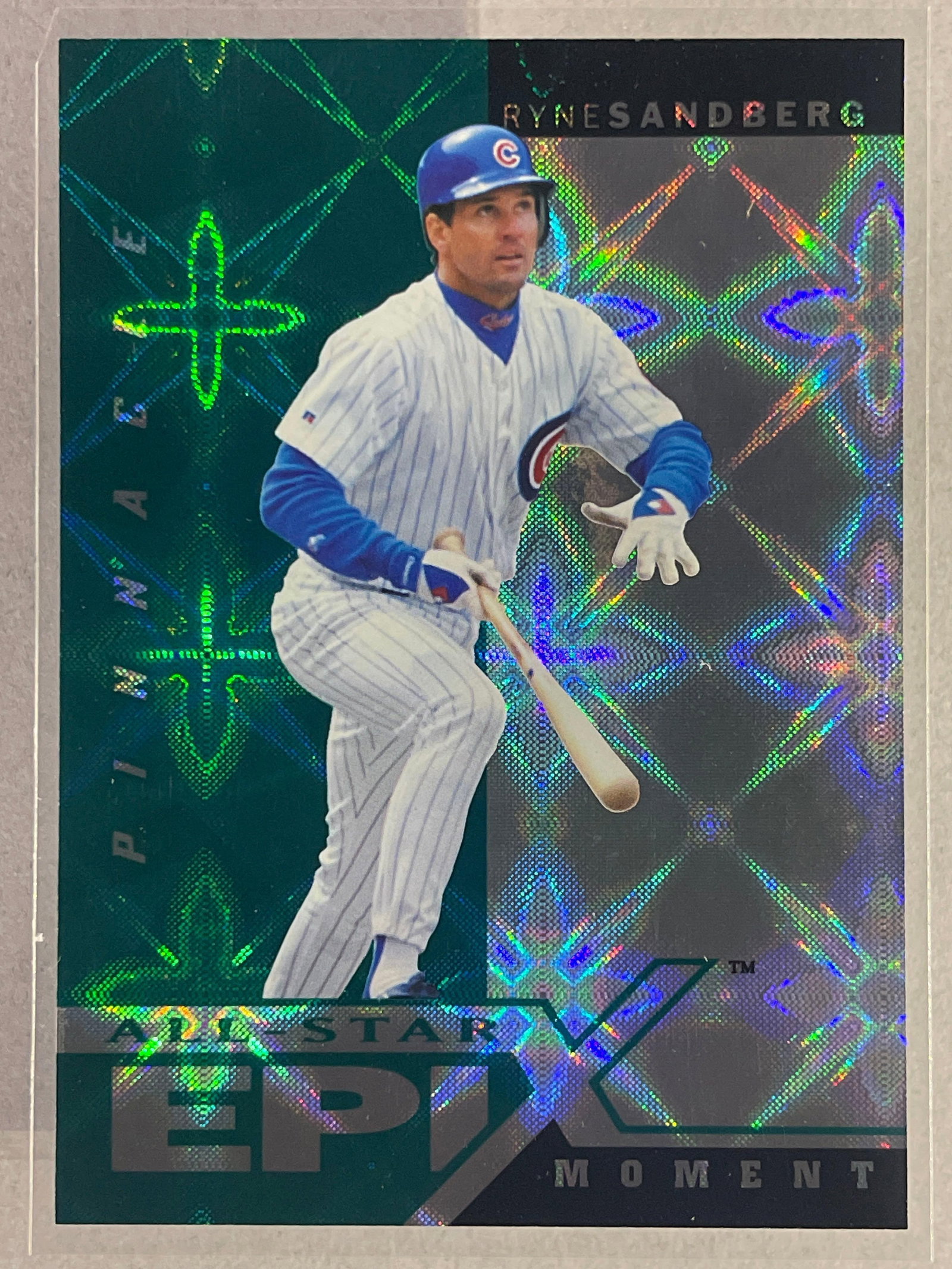 Rare 1998 Pinnacle Emerald All-Star Epix Moment Ryne Sandberg #E6 (1 of 2)
