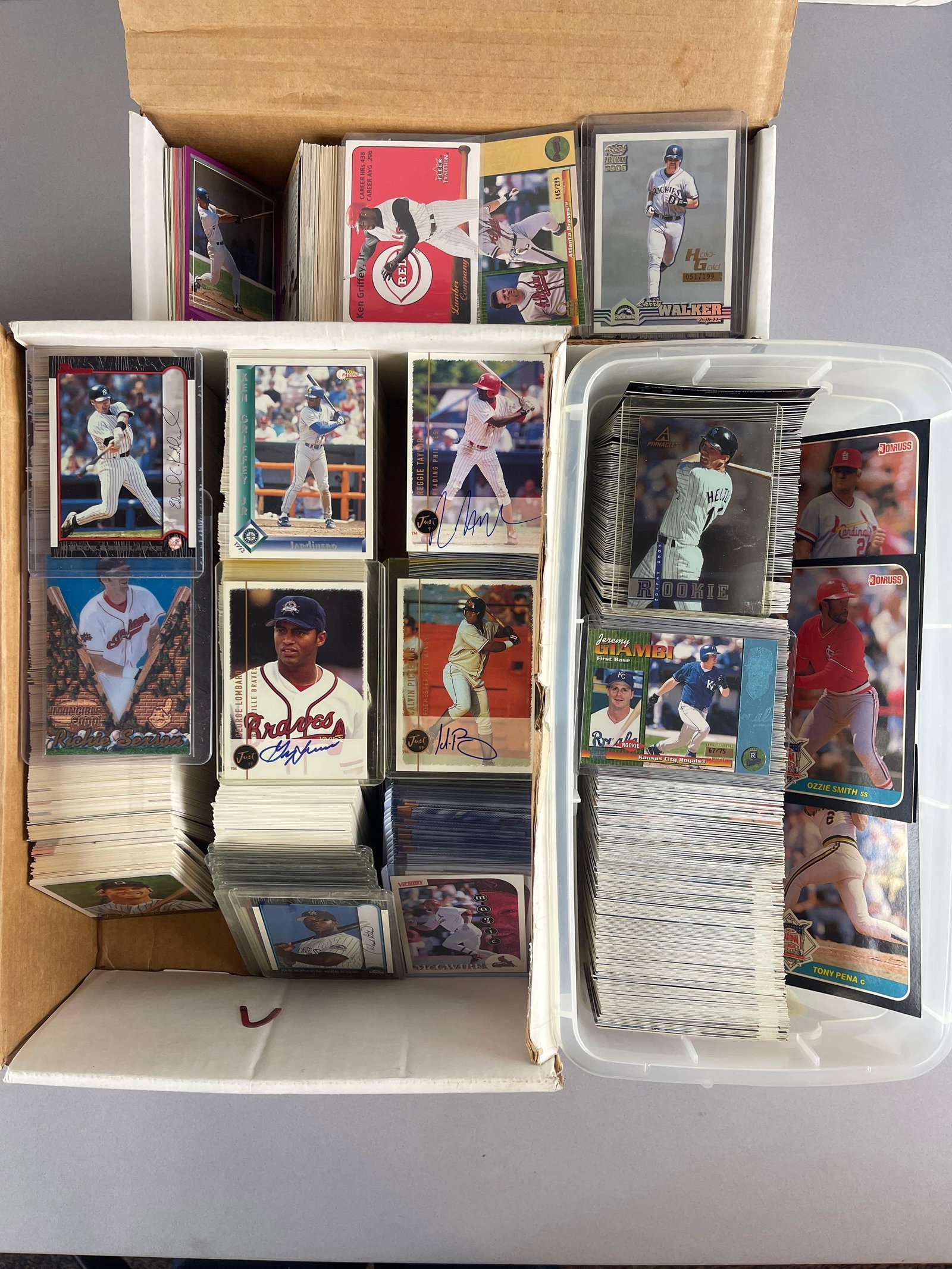 1800+ 1990 Baseball Cards with Inserts, Serial Numbered, HOFs, and Autos (1 of 3)