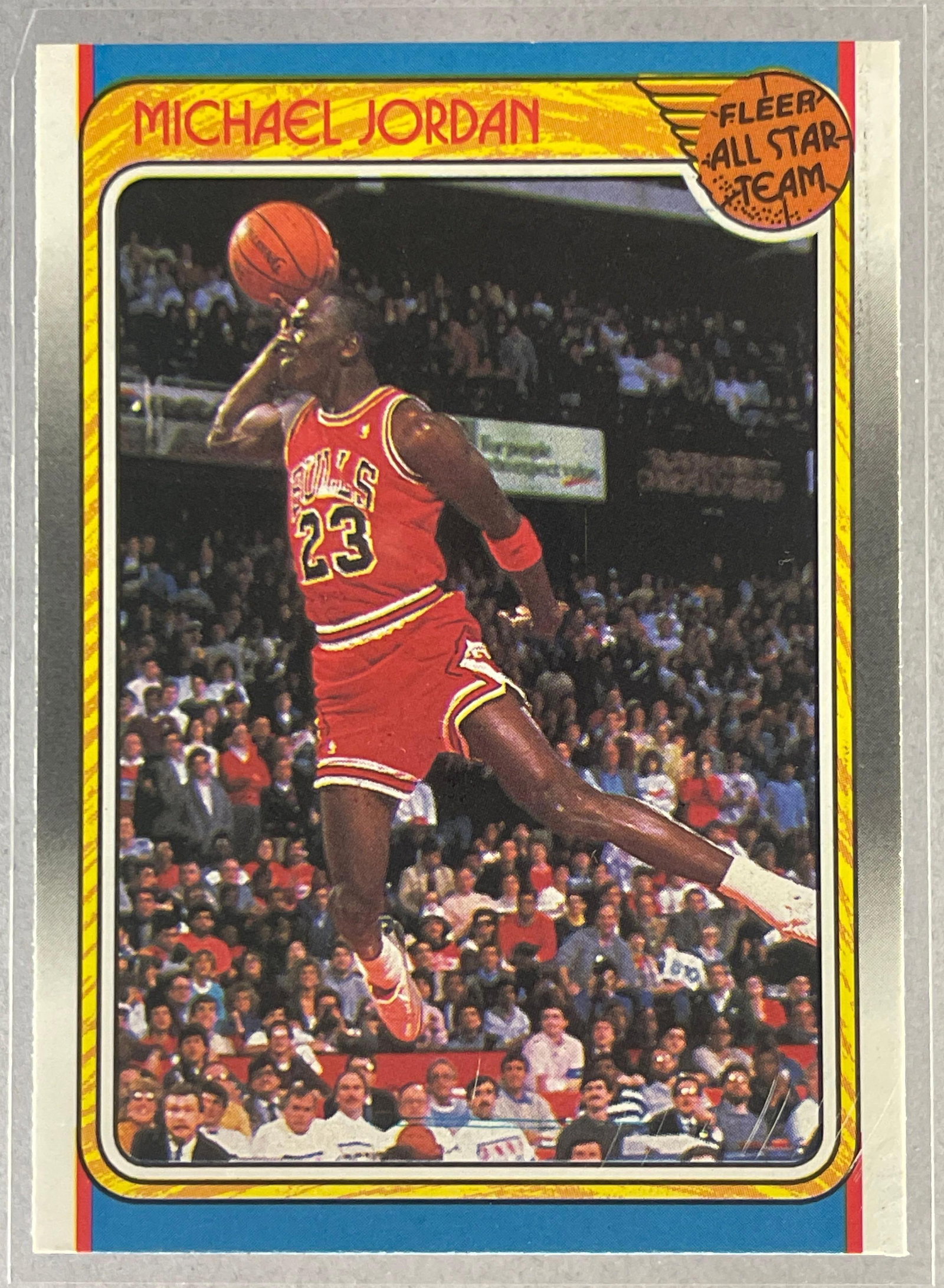 1988 Fleer All-Star Michael Jordan #120: 1988 Fleer All-Star Michael Jordan, EX with Nice centering, wrinkle in corner