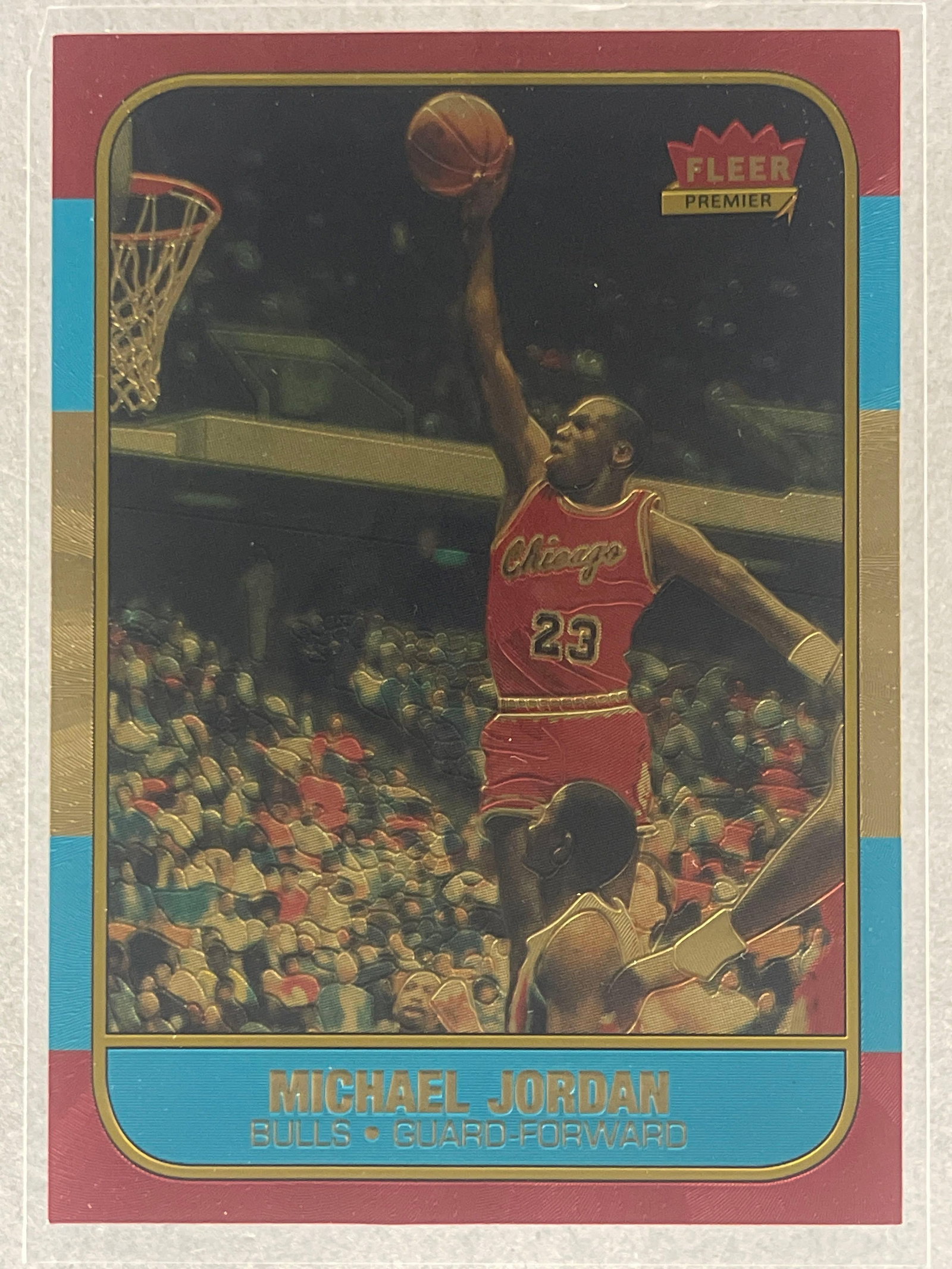 1996 Fleer 10th Anniversary Brushed Gold Michael Jordan Rookie: 1996 Fleer 10th Anniversary Brushed Gold Michael Jordan Rookie, Sharp looking card
