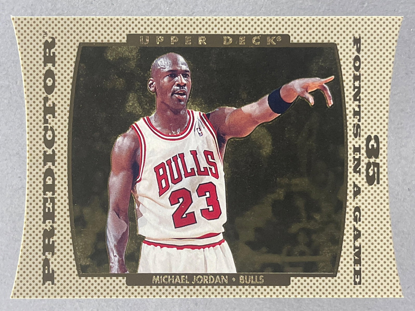 1996 Upper Deck Predictor Die Cut Michael Jordan #P2: 1996 Upper Deck Predictor Die Cut Michael Jordan #P2, Scoring 2 predictor, Great Die cut, Ready to Grade