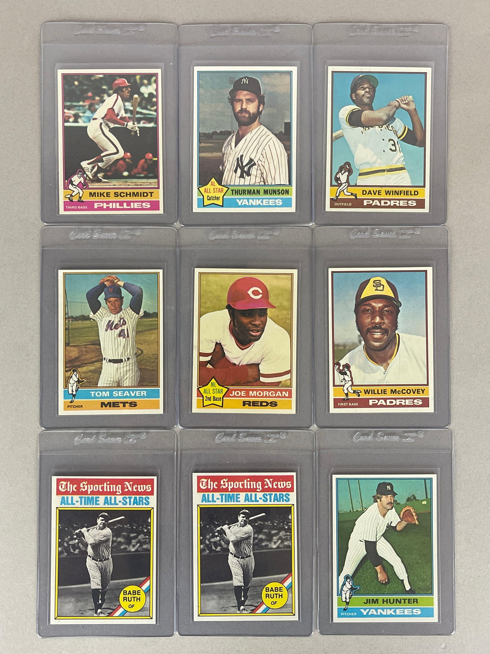 9 - 1976 Topps Baseball HOFs and Stars High-Grade Cards (1 of 2)