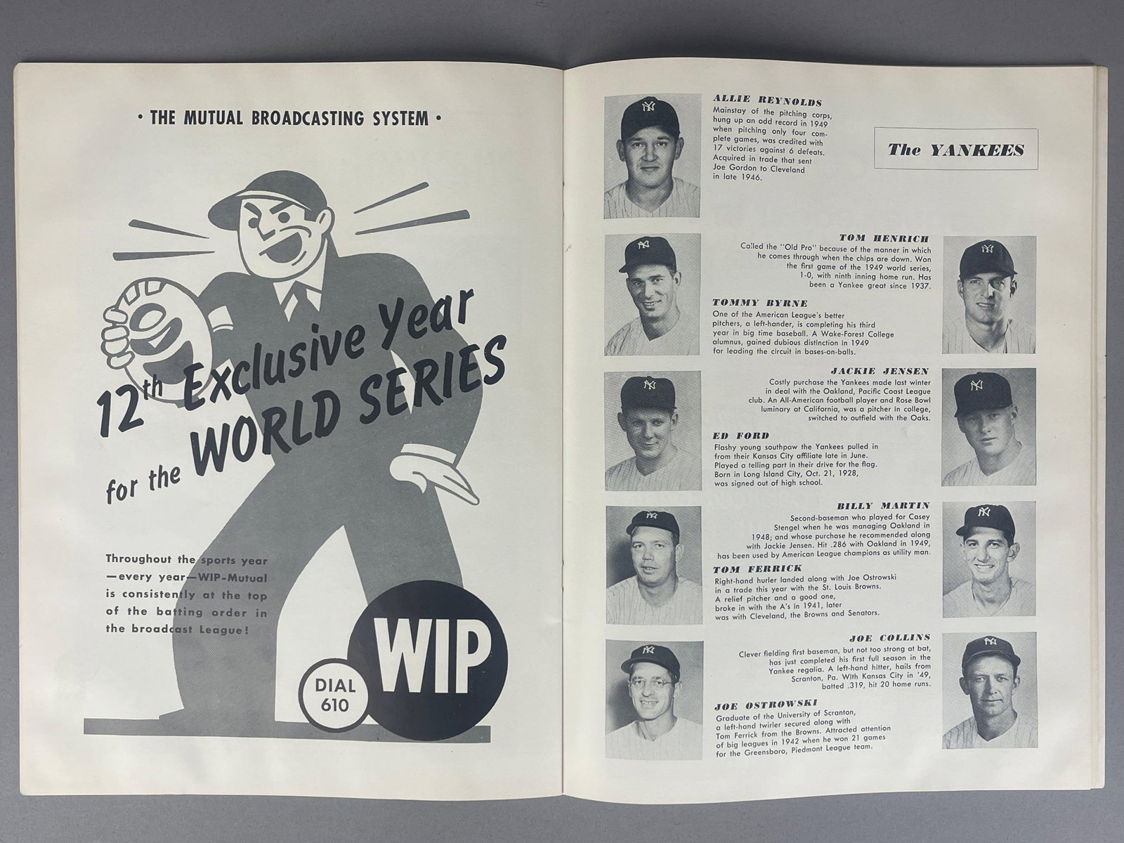 1950 World Series Program Signed by Curt Simmons - 2