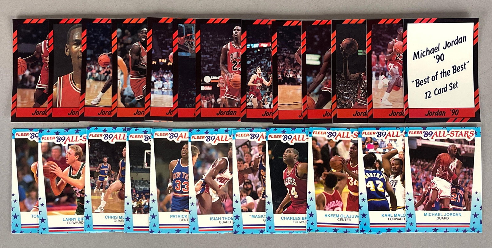 1990 Michael Jordan Best of The Best Set + 1989 Fleer Sticker Set: Sharp cards