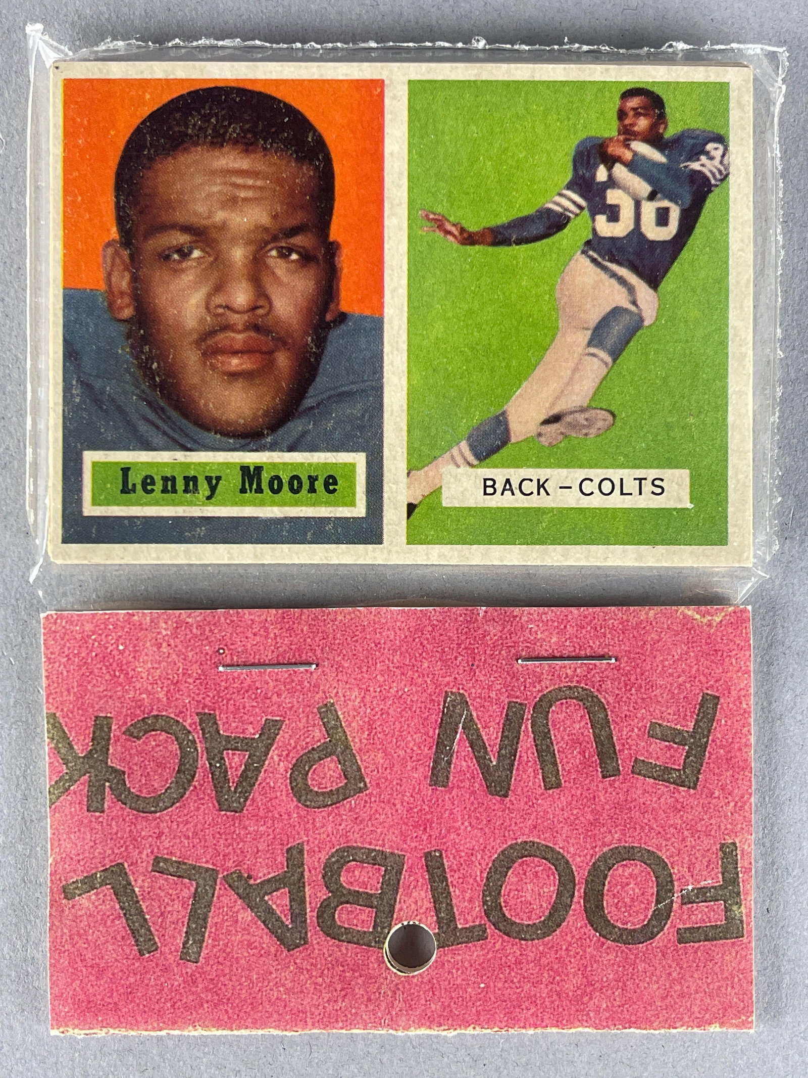1959 Topps Football West Corps Cello Fun Pack with Parker and Marchetti: 10 - Cards per pack, West Corps. was a repacking company in the 1970s