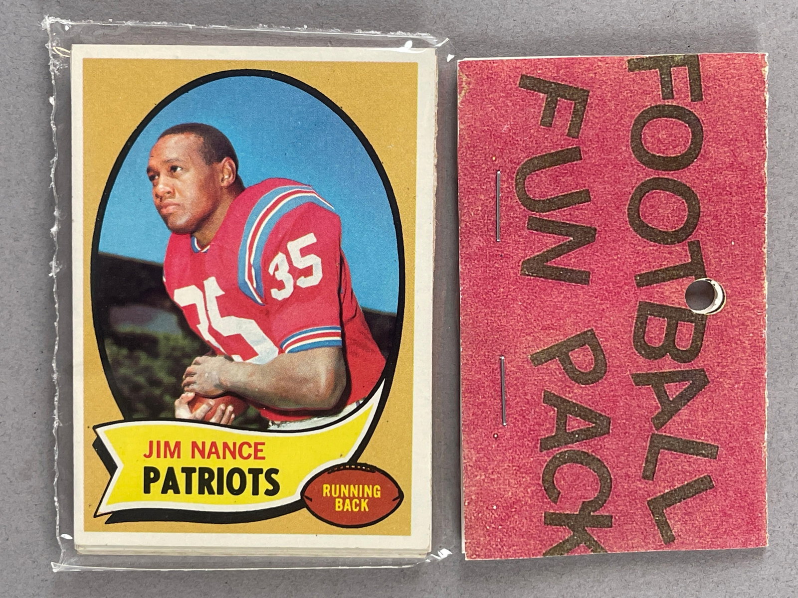 1970 Topps Football West Corps Cello Fun Pack: 10 - Cards per pack, West Corps. was a repacking company in the 1970s