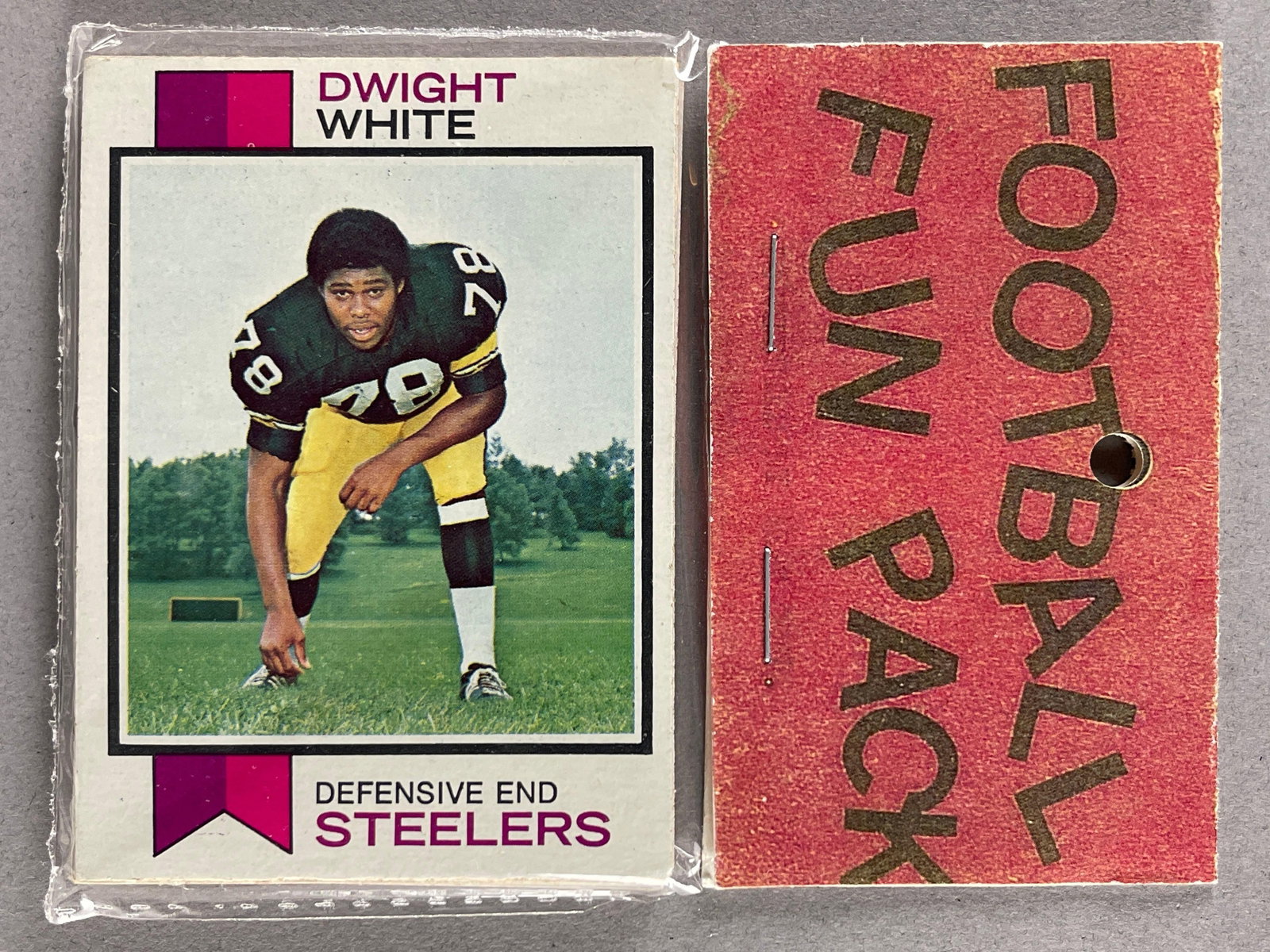 1973 Topps Football West Corps Cello Fun Pack with White Rookie on Front: 10 cards per pack, West Corps. Was a repacking company in the 1970s