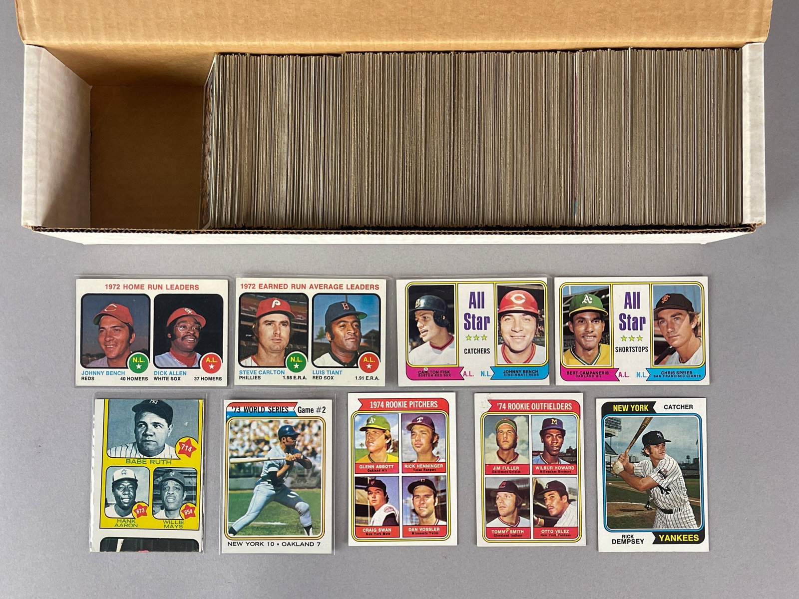 680+ 1973 and 74 Topps Baseball Cards with HOFs and Stars (1 of 3)