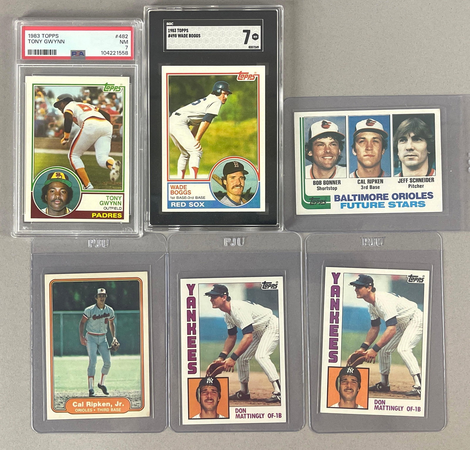 6 - 1980s Baseball HOFs and Stars Rookies with Graded (1 of 2)