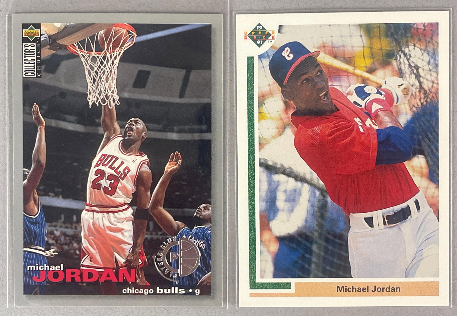 1991 Upper Deck SP1 and 1995 Collectors Choice Players Club Michael Jordan #45: 1991 Upper Deck SP1 and 1995 Collectors Choice Players Club Michael Jordan #45