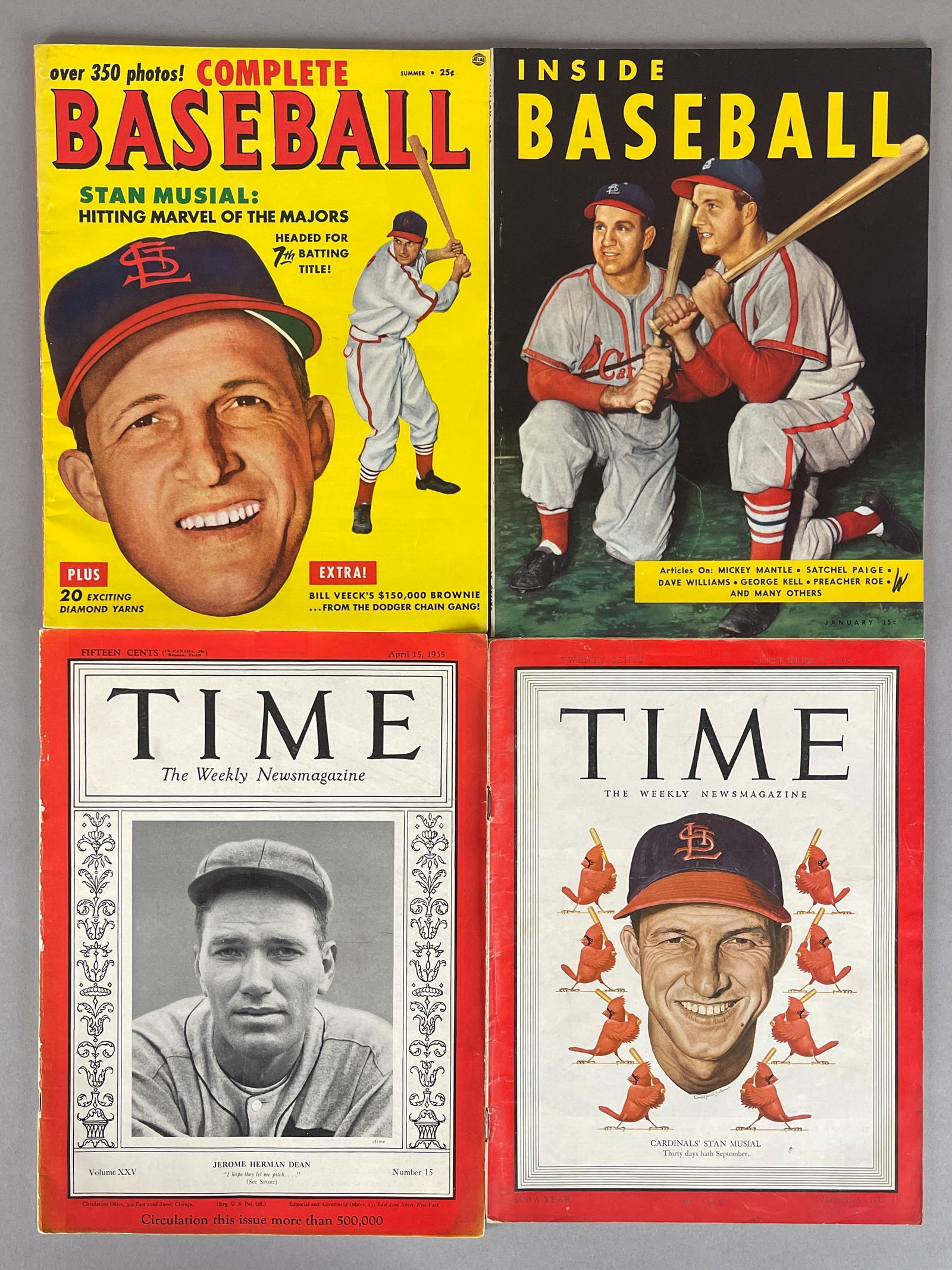 4 - 1935 - 53 Stan Musial and Dizzy Dean Magazines (1 of 2)