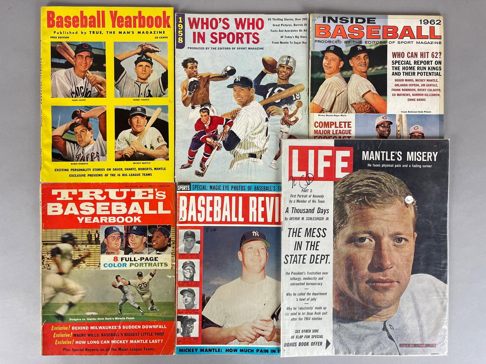 6 - 1953 - 65 Mickery Mantle Magazines (1 of 2)