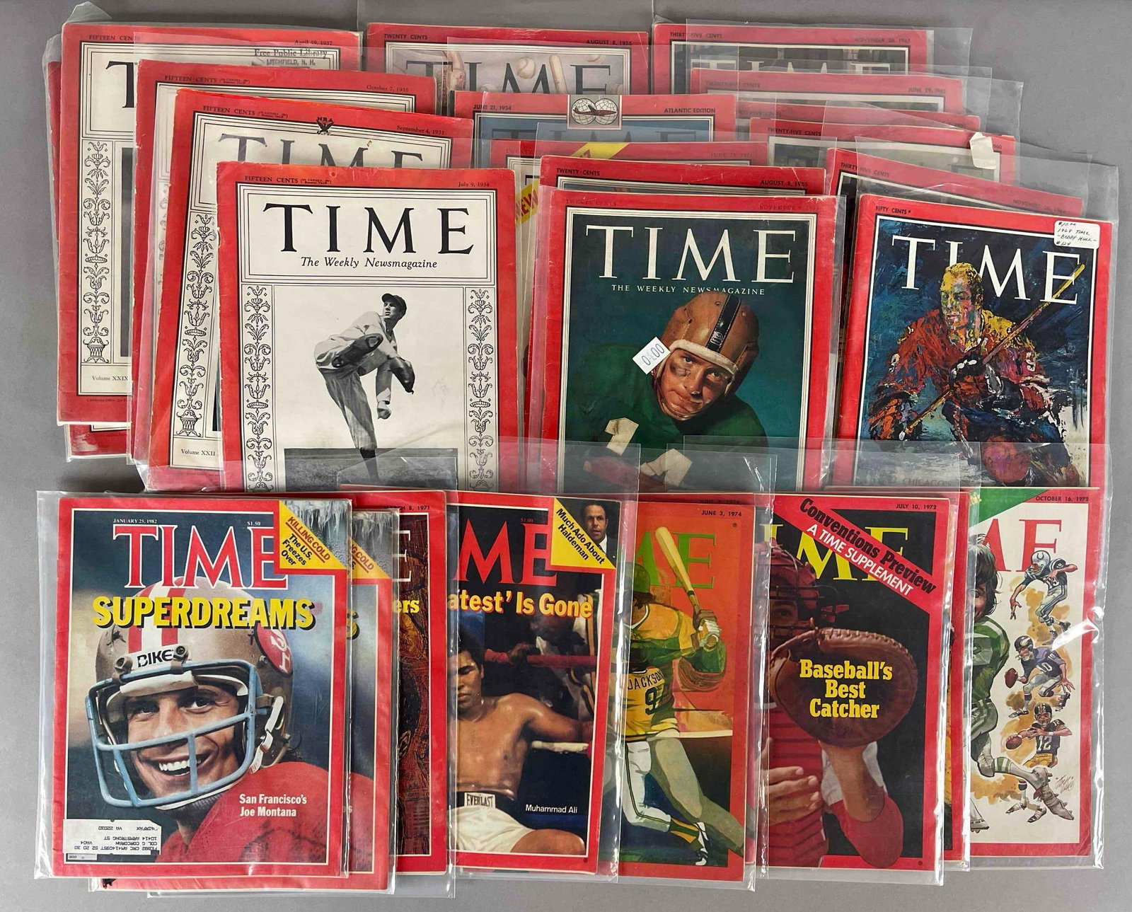 25 - 1933 - 82 Time Magazines, Campanella, Feller, Brown - All Sports (1 of 5)
