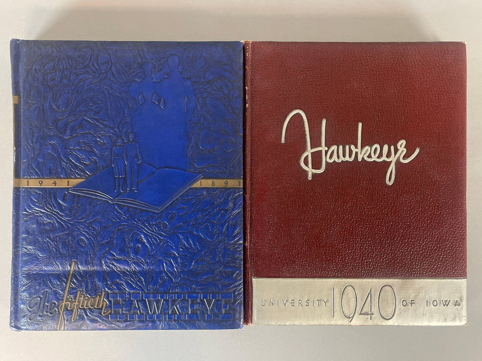 1940 and 41 Hawkeye Iowa Hawkeyes Yearbooks - Nile Kinnick (1 of 10)