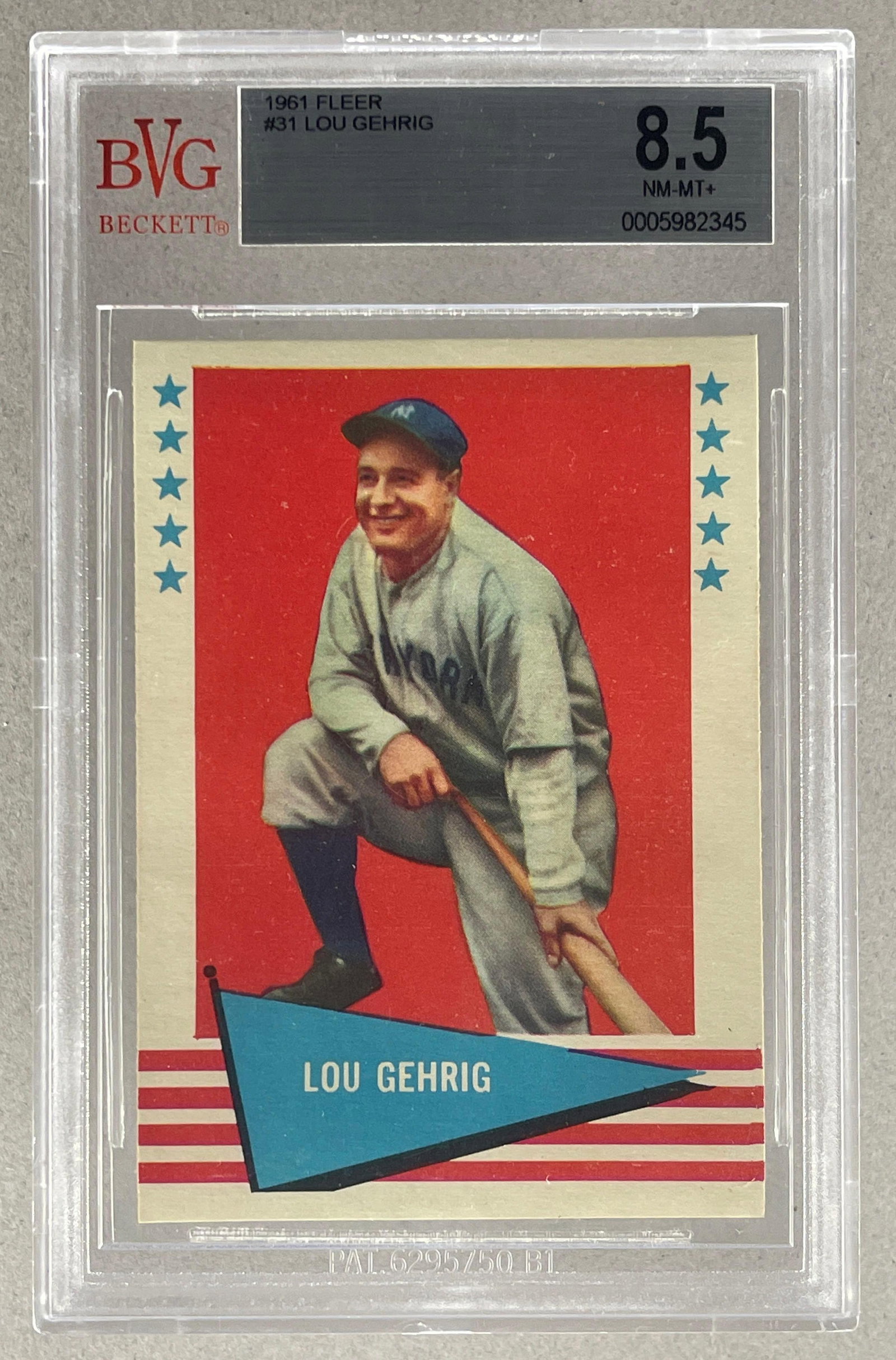 1961 Fleer Lou Gehrig #31 BVG 8.5 (1 of 2)
