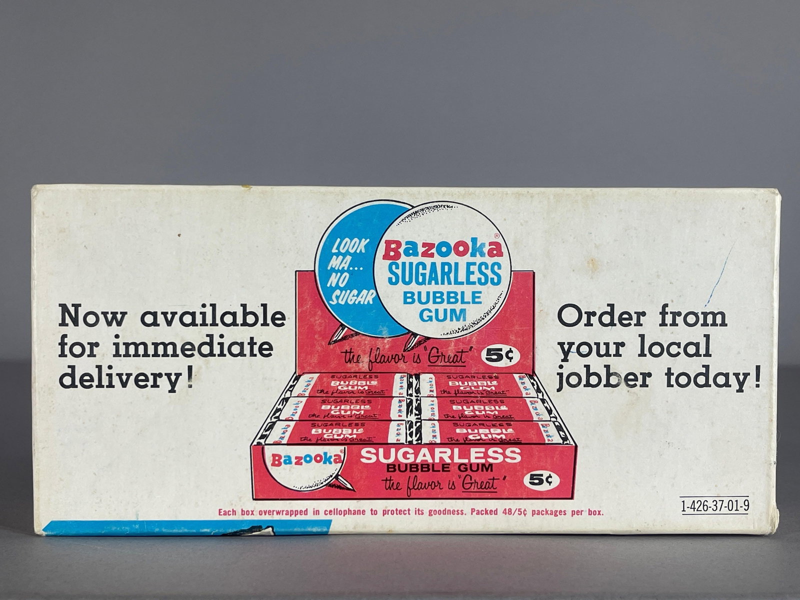 1969 Topps Baseball Empty 5 Cent Wax Pack Display Box - 5