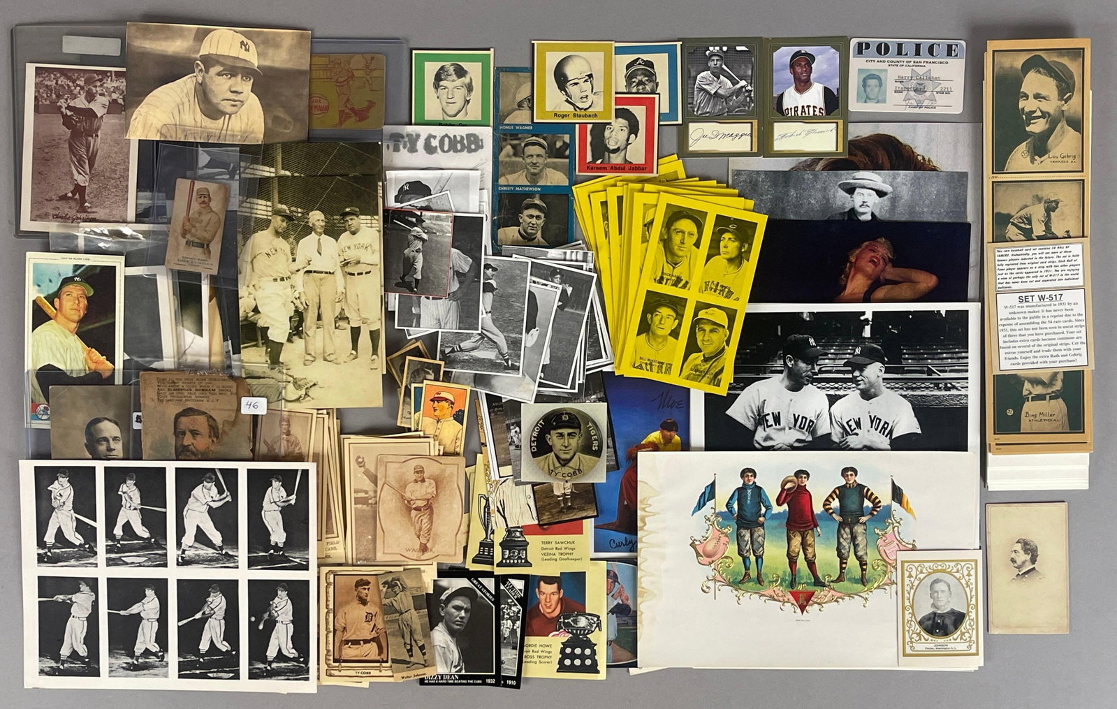 Group of Reprint Sports Cards, Photos, and Other Memorabilia (1 of 9)